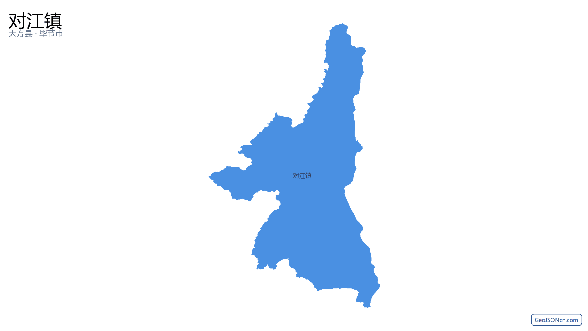对江镇行政区划边界地图(大方县·毕节市),提供GeoJSON、SHP矢量边界数据下载及高清地图大图(PNG/JPG) - GeoJSONcn.com