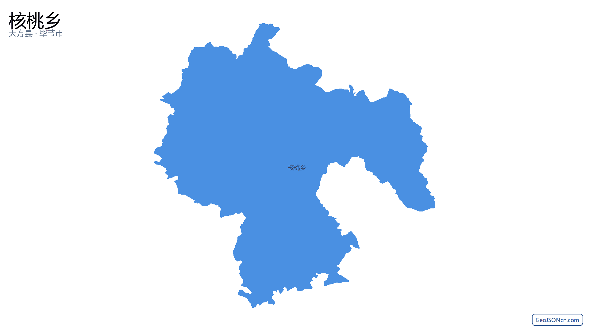 核桃乡行政区划边界地图(大方县·毕节市),提供GeoJSON、SHP矢量边界数据下载及高清地图大图(PNG/JPG) - GeoJSONcn.com