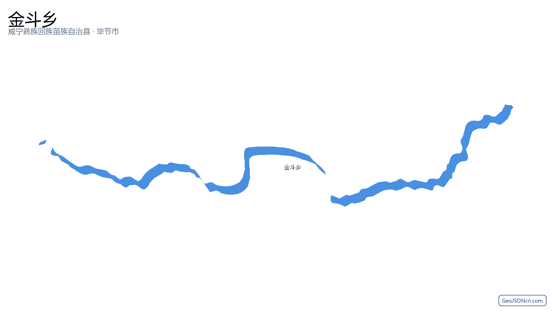 金斗乡行政区划边界地图（威宁彝族回族苗族自治县·毕节市）,提供GeoJSON、SHP矢量边界数据下载及高清地图大图(PNG/JPG) - GeoJSONcn.com