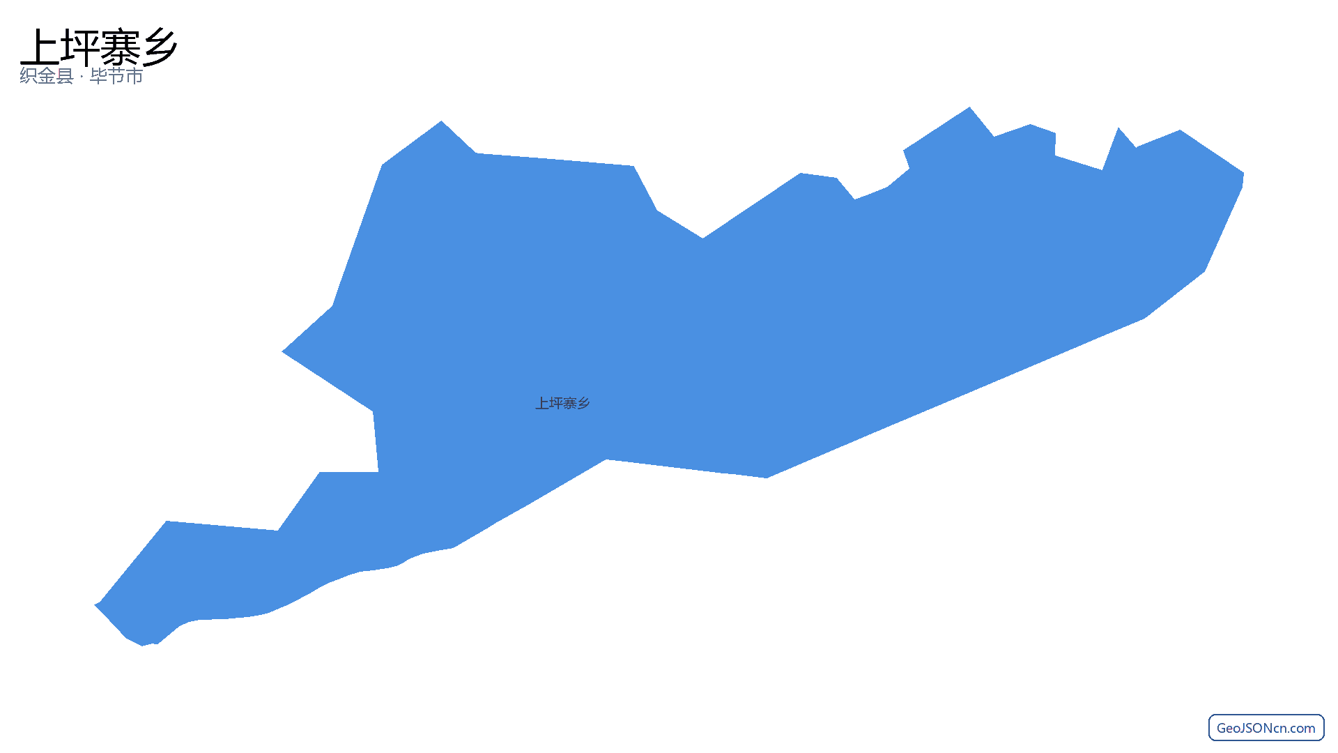 上坪寨乡行政区划边界地图（织金县·毕节市）,提供GeoJSON、SHP矢量边界数据下载及高清地图大图(PNG/JPG) - GeoJSONcn.com