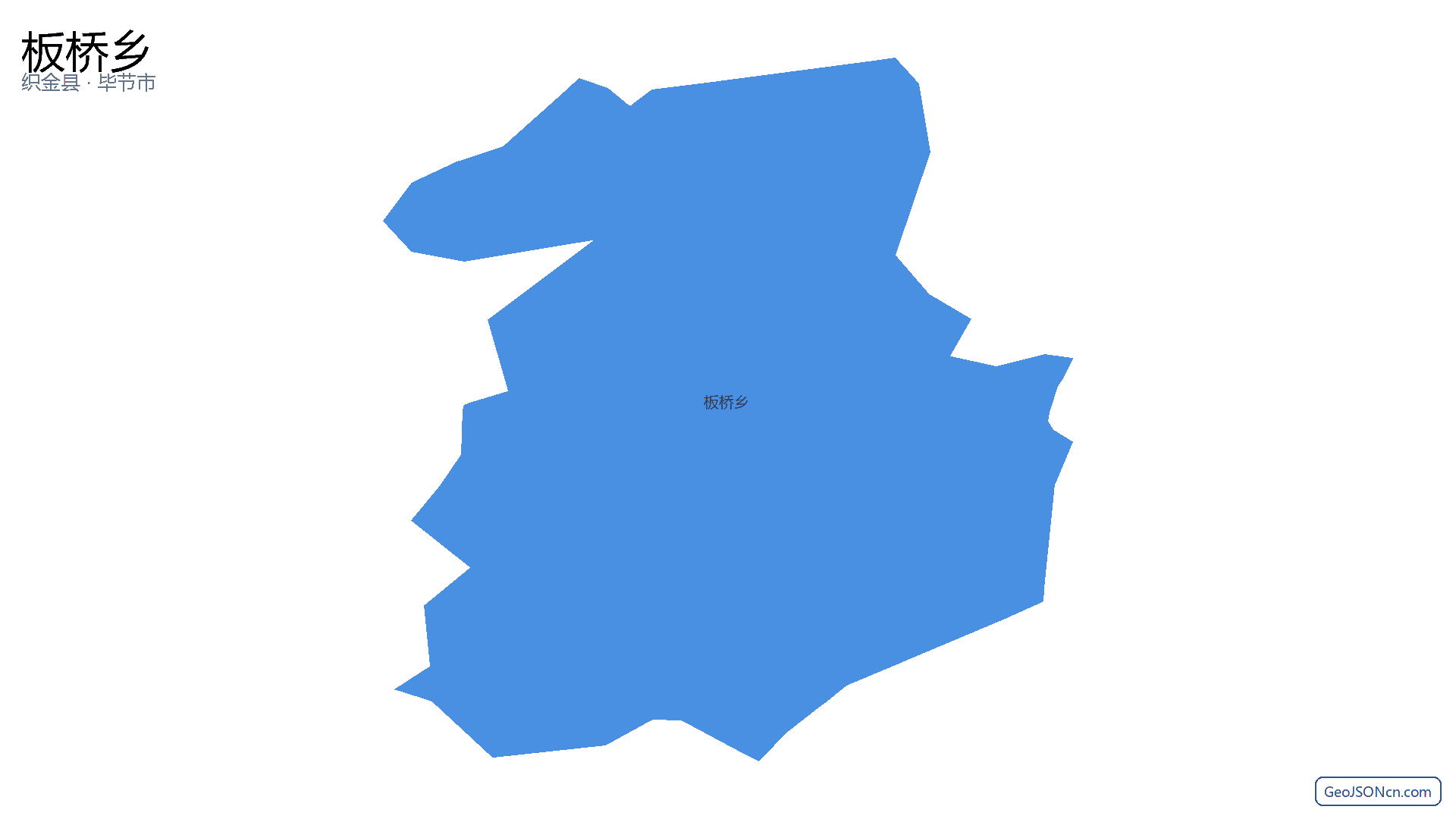 板桥乡行政区划边界地图（织金县·毕节市）,提供GeoJSON、SHP矢量边界数据下载及高清地图大图(PNG/JPG) - GeoJSONcn.com