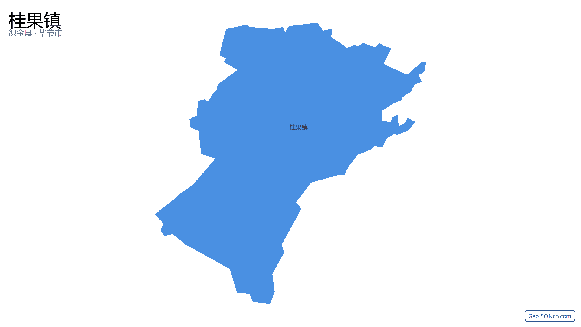桂果镇行政区划边界地图(织金县·毕节市),提供GeoJSON、SHP矢量边界数据下载及高清地图大图(PNG/JPG) - GeoJSONcn.com
