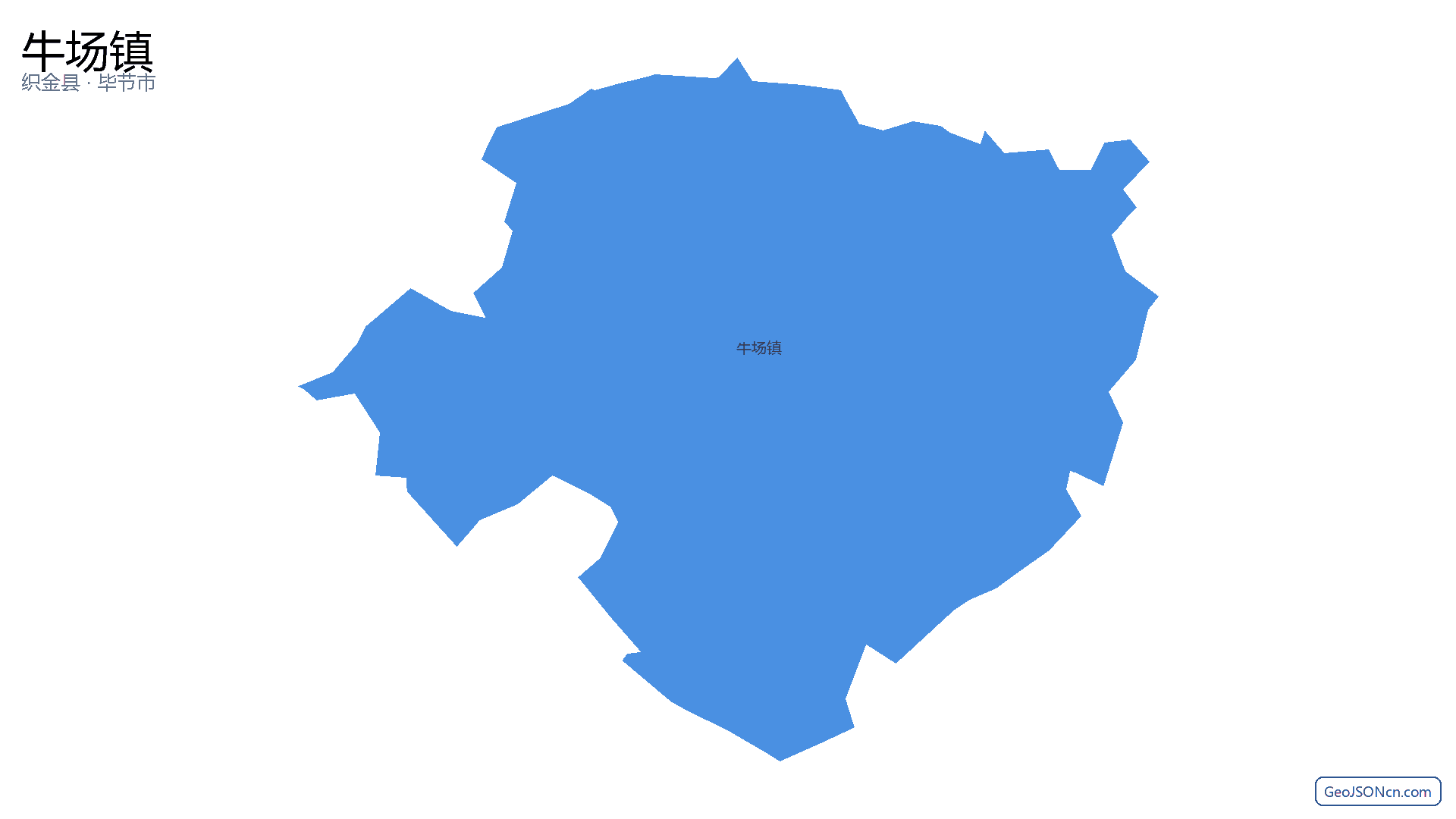 牛场镇行政区划边界地图（织金县·毕节市）,提供GeoJSON、SHP矢量边界数据下载及高清地图大图(PNG/JPG) - GeoJSONcn.com