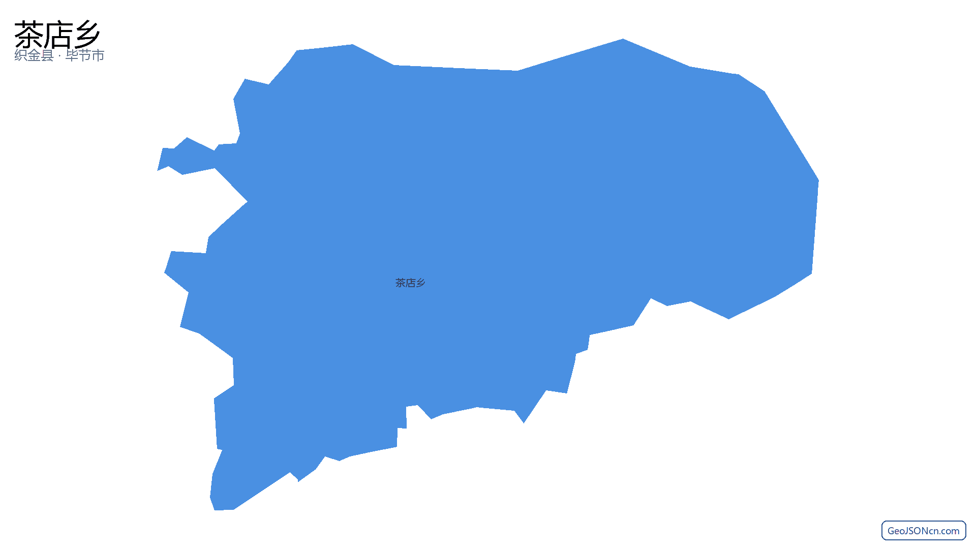 茶店乡行政区划边界地图(织金县·毕节市),提供GeoJSON、SHP矢量边界数据下载及高清地图大图(PNG/JPG) - GeoJSONcn.com