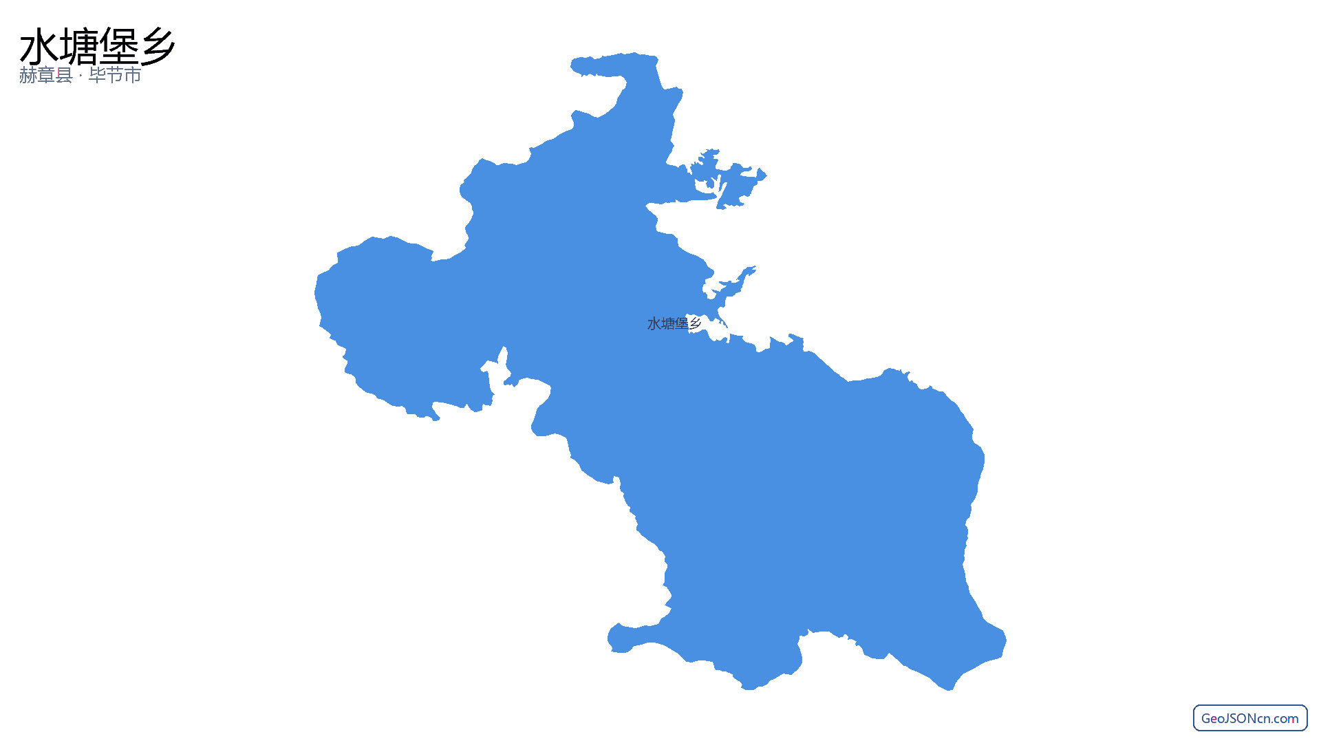 水塘堡乡行政区划边界地图（赫章县·毕节市）,提供GeoJSON、SHP矢量边界数据下载及高清地图大图(PNG/JPG) - GeoJSONcn.com