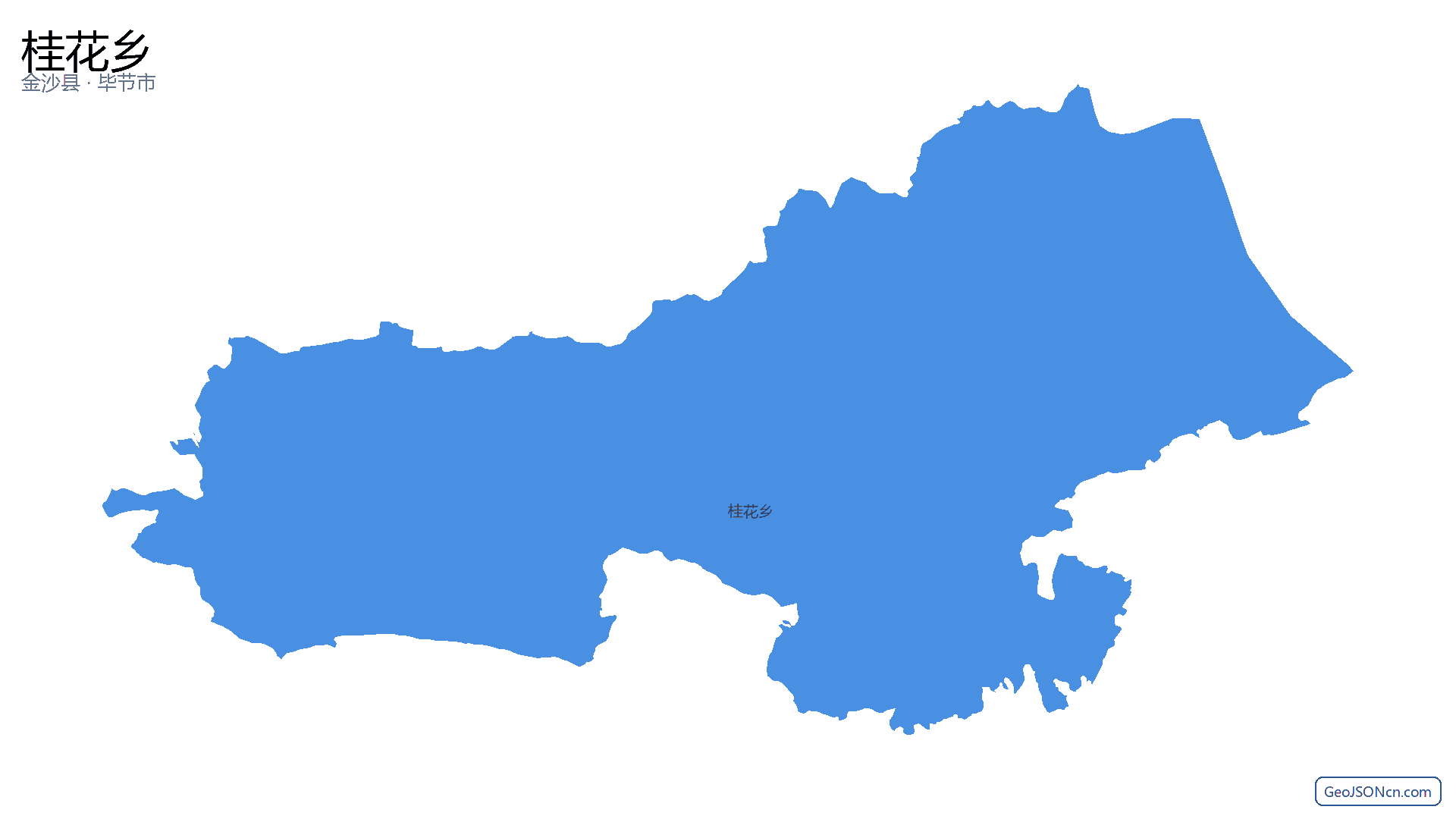 桂花乡行政区划边界地图（金沙县·毕节市）,提供GeoJSON、SHP矢量边界数据下载及高清地图大图(PNG/JPG) - GeoJSONcn.com