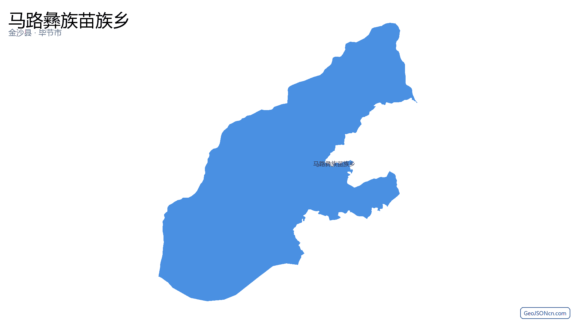 马路彝族苗族乡行政区划边界地图(金沙县·毕节市),提供GeoJSON、SHP矢量边界数据下载及高清地图大图(PNG/JPG) - GeoJSONcn.com