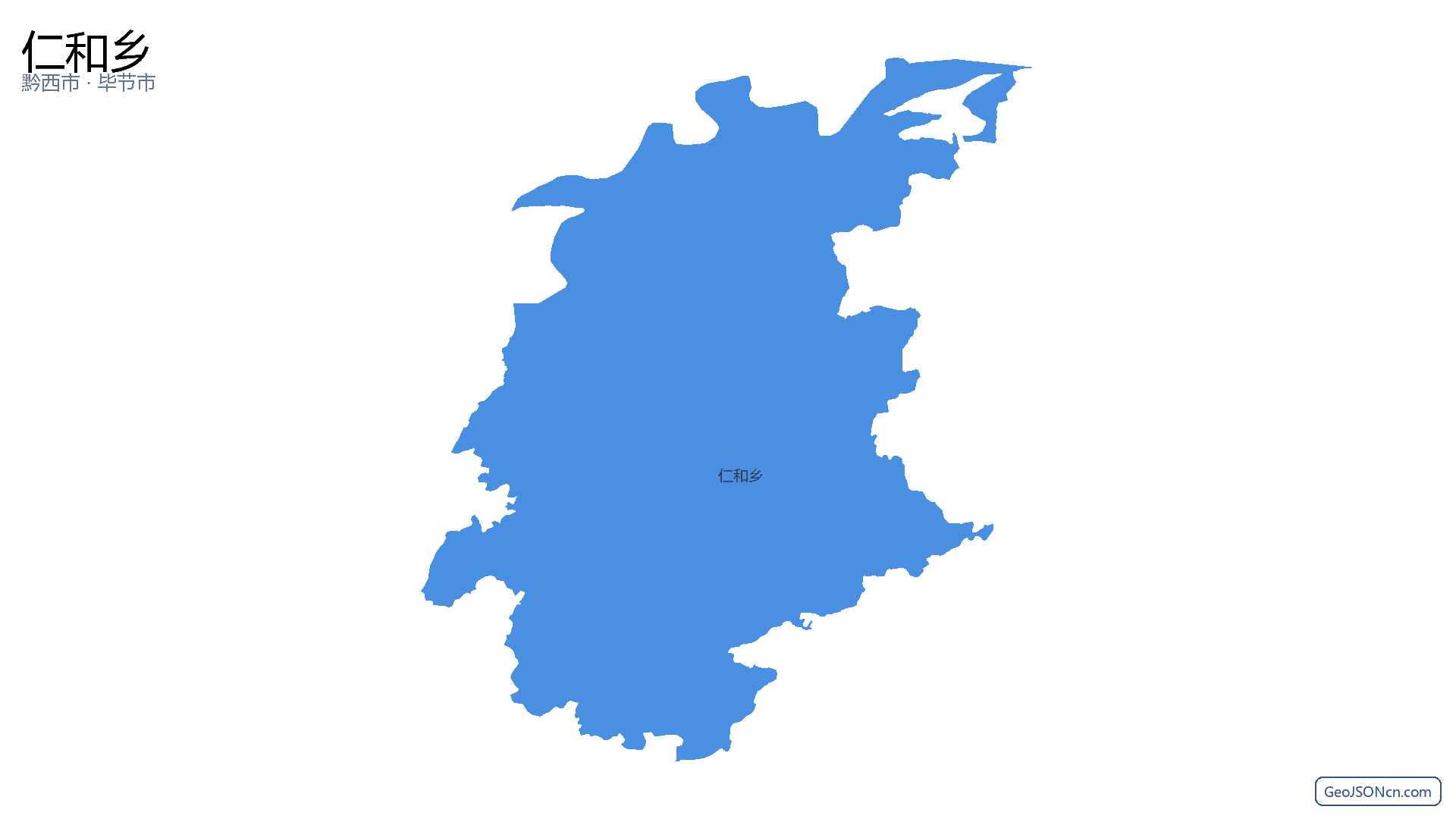 仁和乡行政区划边界地图（黔西市·毕节市）,提供GeoJSON、SHP矢量边界数据下载及高清地图大图(PNG/JPG) - GeoJSONcn.com
