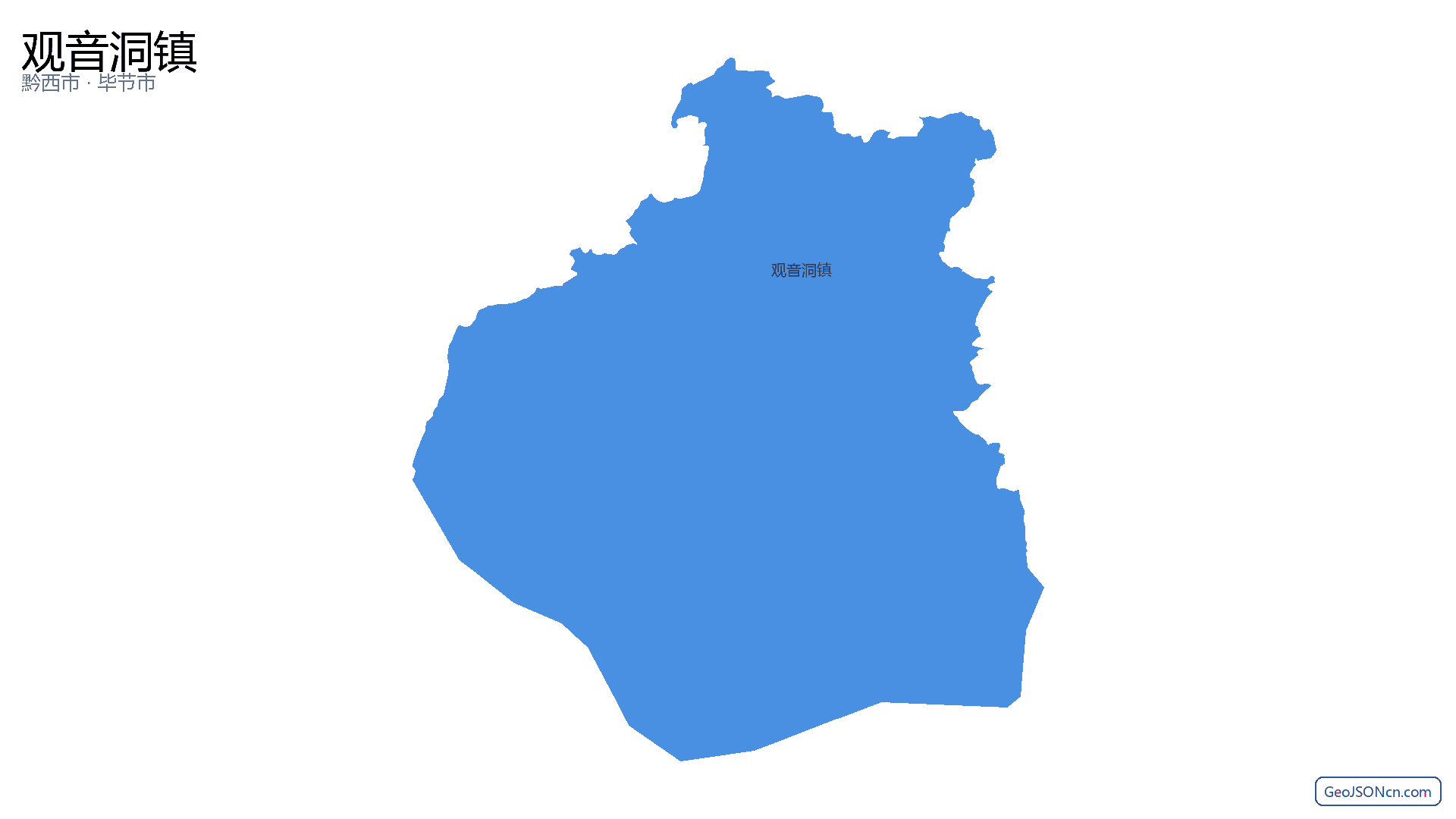观音洞镇行政区划边界地图(黔西市·毕节市),提供GeoJSON、SHP矢量边界数据下载及高清地图大图(PNG/JPG) - GeoJSONcn.com