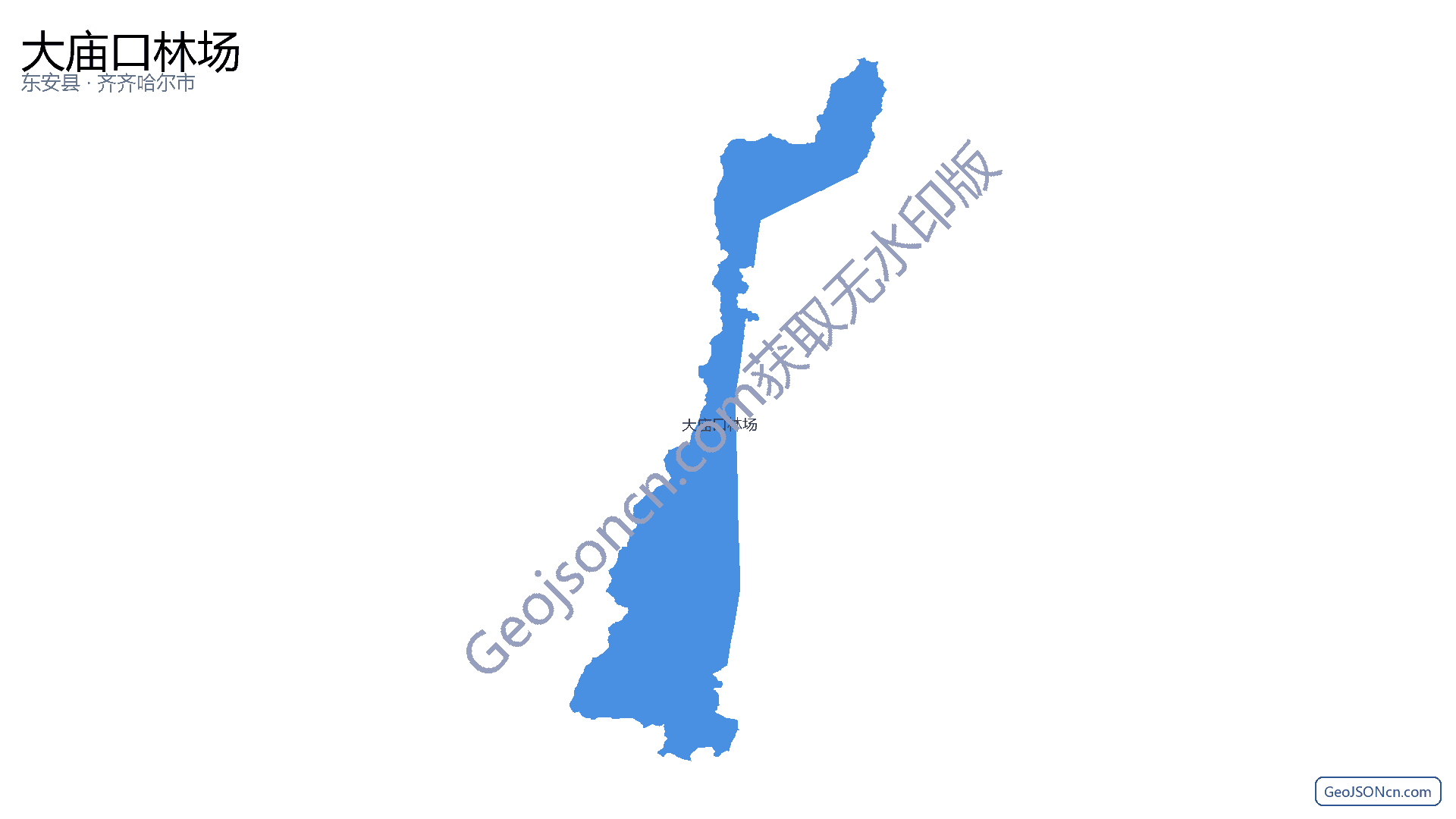 大庙口林场行政区划边界地图(东安县·永州市),提供GeoJSON、SHP矢量边界数据下载及高清地图大图(PNG/JPG) - GeoJSONcn.com