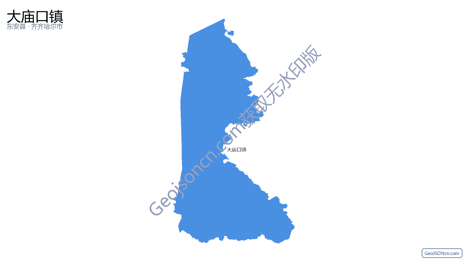 大庙口镇行政区划边界地图(东安县·永州市),提供GeoJSON、SHP矢量边界数据下载及高清地图大图(PNG/JPG) - GeoJSONcn.com