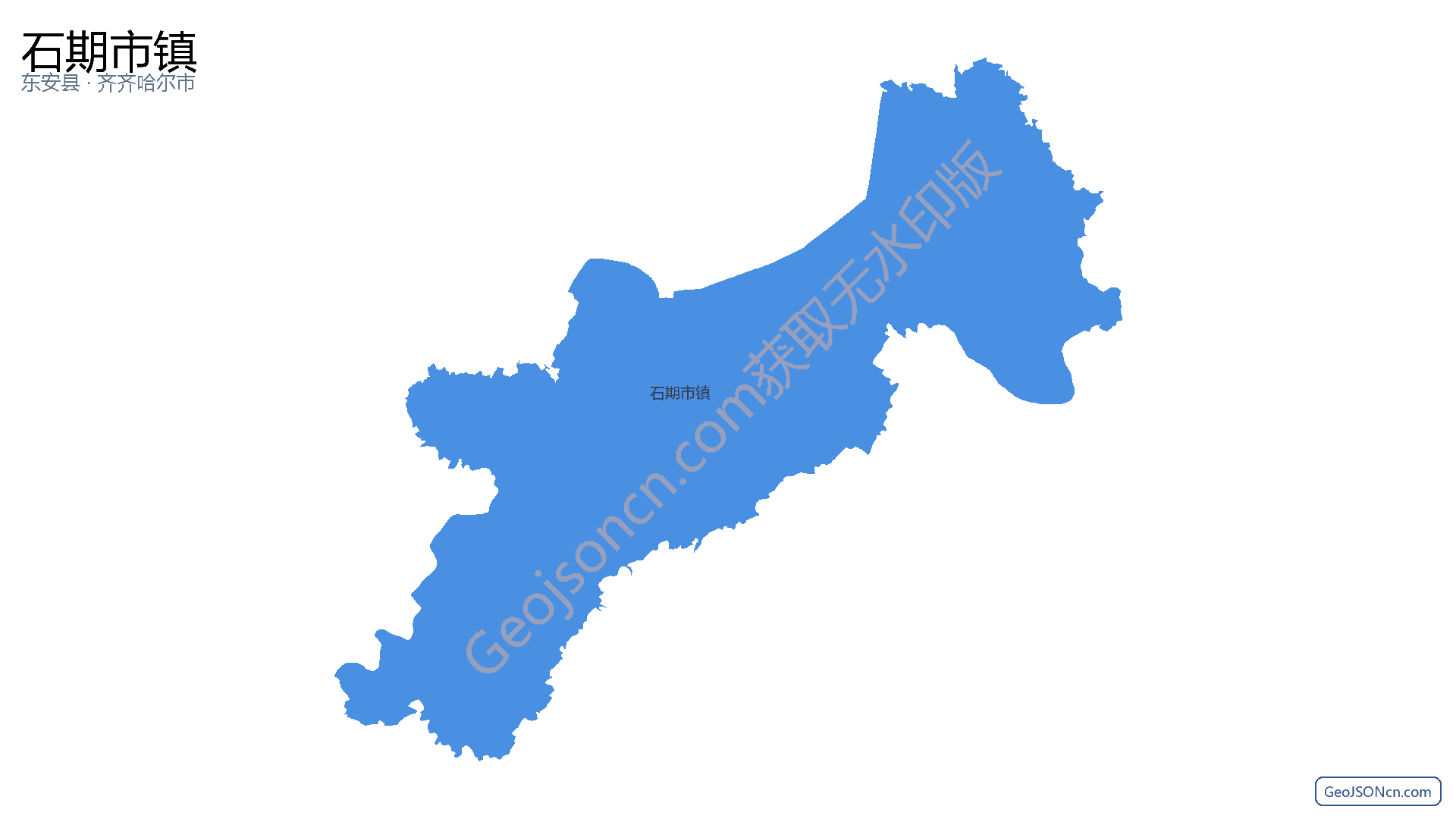 石期市镇行政区划边界地图（东安县·永州市）,提供GeoJSON、SHP矢量边界数据下载及高清地图大图(PNG/JPG) - GeoJSONcn.com