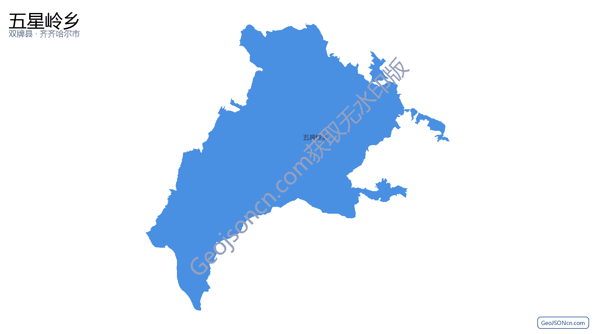 五星岭乡行政区划边界地图（双牌县·永州市）,提供GeoJSON、SHP矢量边界数据下载及高清地图大图(PNG/JPG) - GeoJSONcn.com