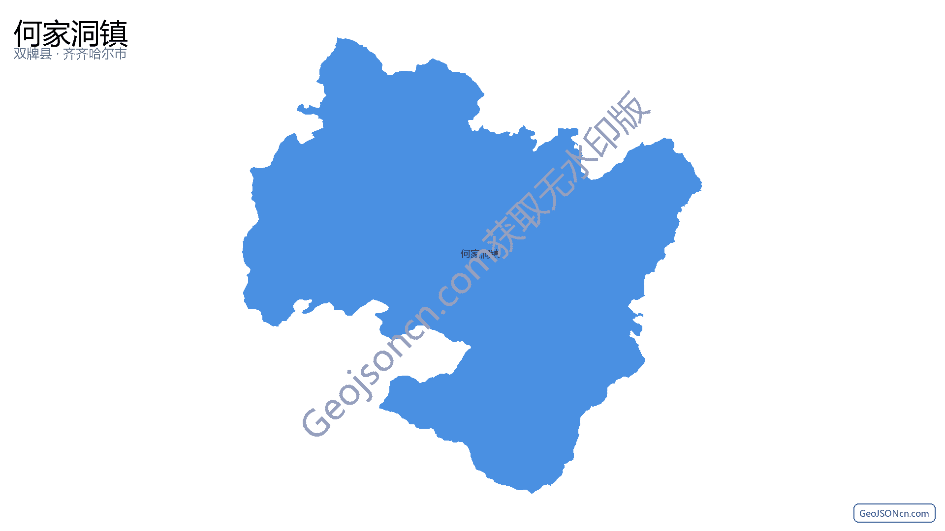 何家洞镇行政区划边界地图（双牌县·永州市）,提供GeoJSON、SHP矢量边界数据下载及高清地图大图(PNG/JPG) - GeoJSONcn.com