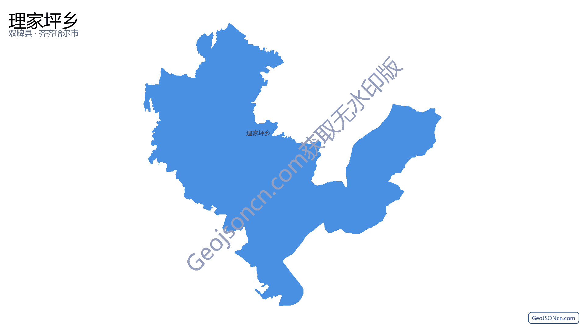 理家坪乡行政区划边界地图（双牌县·永州市）,提供GeoJSON、SHP矢量边界数据下载及高清地图大图(PNG/JPG) - GeoJSONcn.com