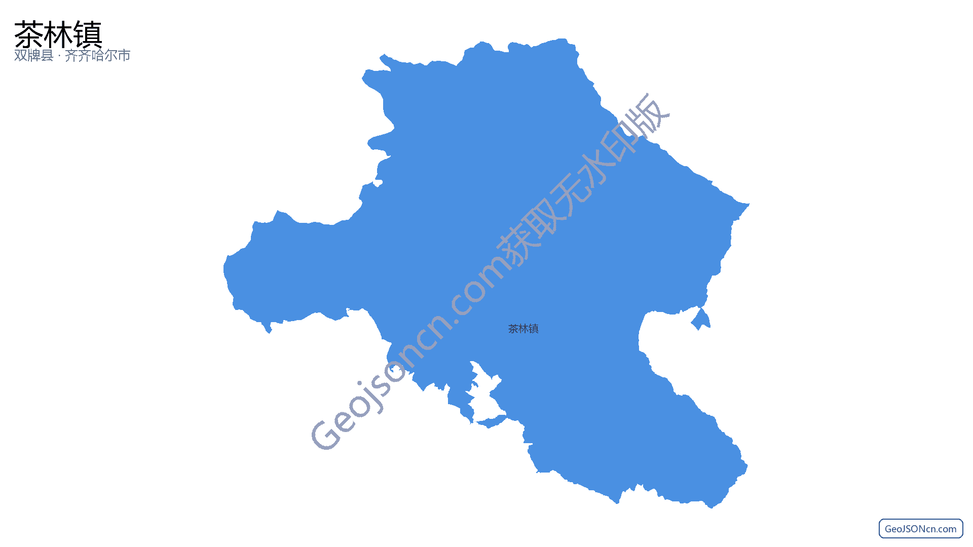 茶林镇行政区划边界地图（双牌县·永州市）,提供GeoJSON、SHP矢量边界数据下载及高清地图大图(PNG/JPG) - GeoJSONcn.com