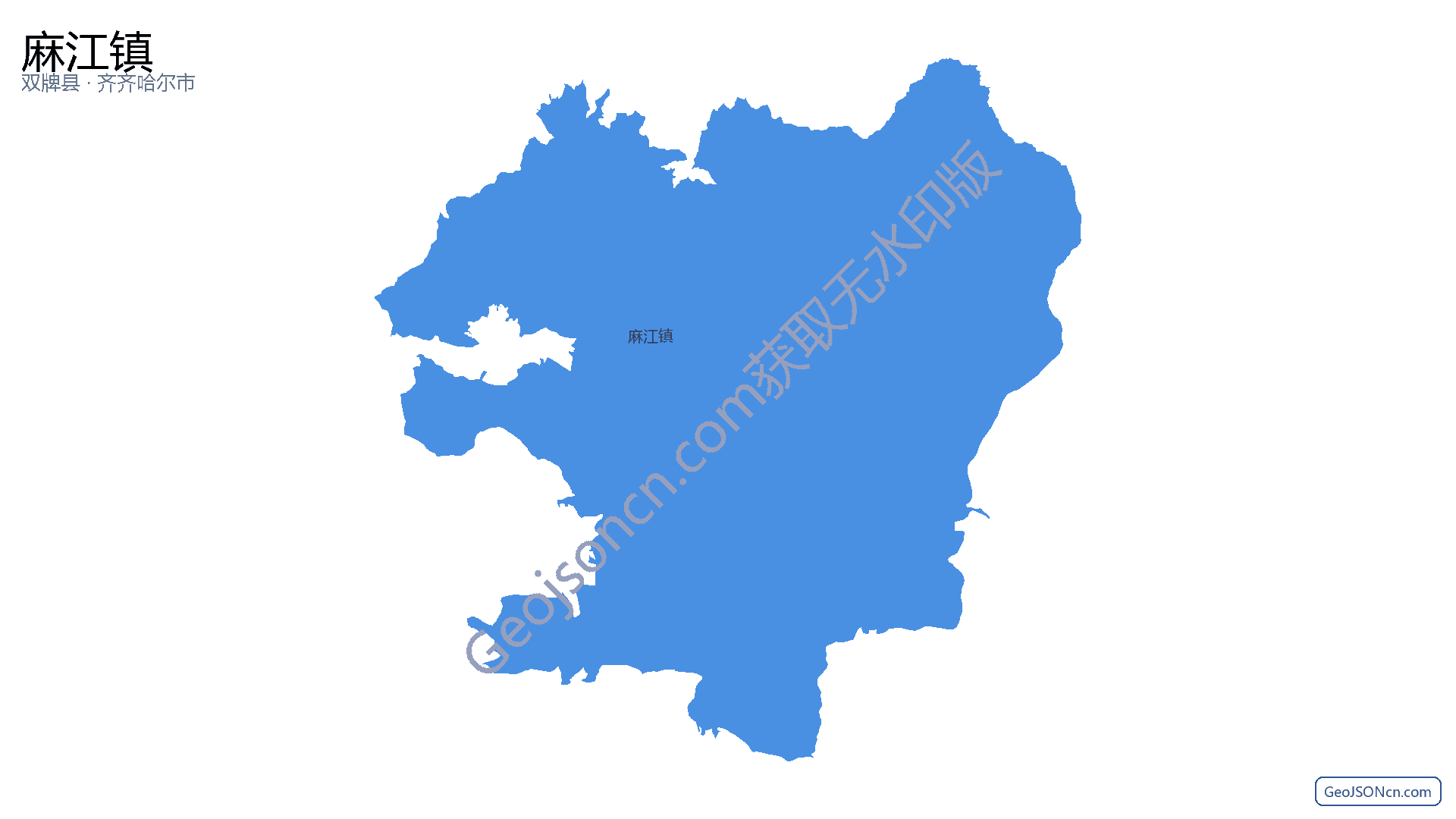 麻江镇行政区划边界地图（双牌县·永州市）,提供GeoJSON、SHP矢量边界数据下载及高清地图大图(PNG/JPG) - GeoJSONcn.com