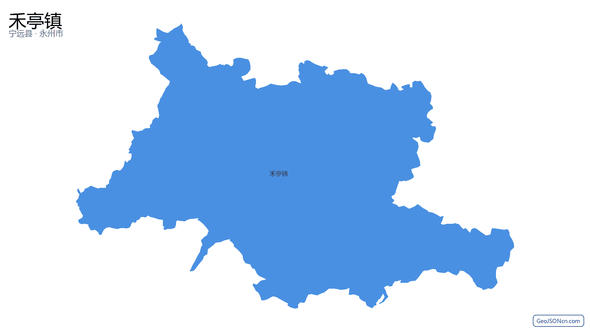 禾亭镇行政区划边界地图(宁远县·永州市),提供GeoJSON、SHP矢量边界数据下载及高清地图大图(PNG/JPG) - GeoJSONcn.com