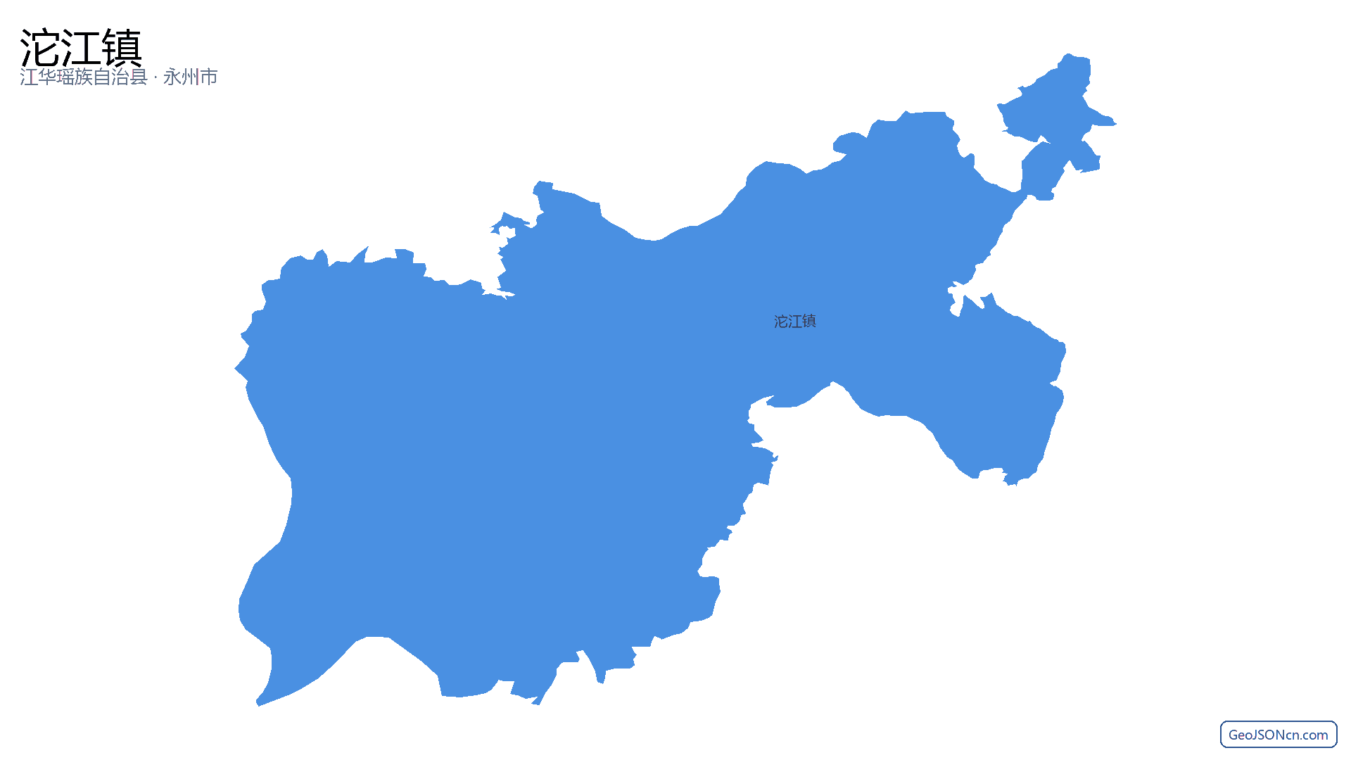 沱江镇行政区划边界地图（江华瑶族自治县·永州市）,提供GeoJSON、SHP矢量边界数据下载及高清地图大图(PNG/JPG) - GeoJSONcn.com