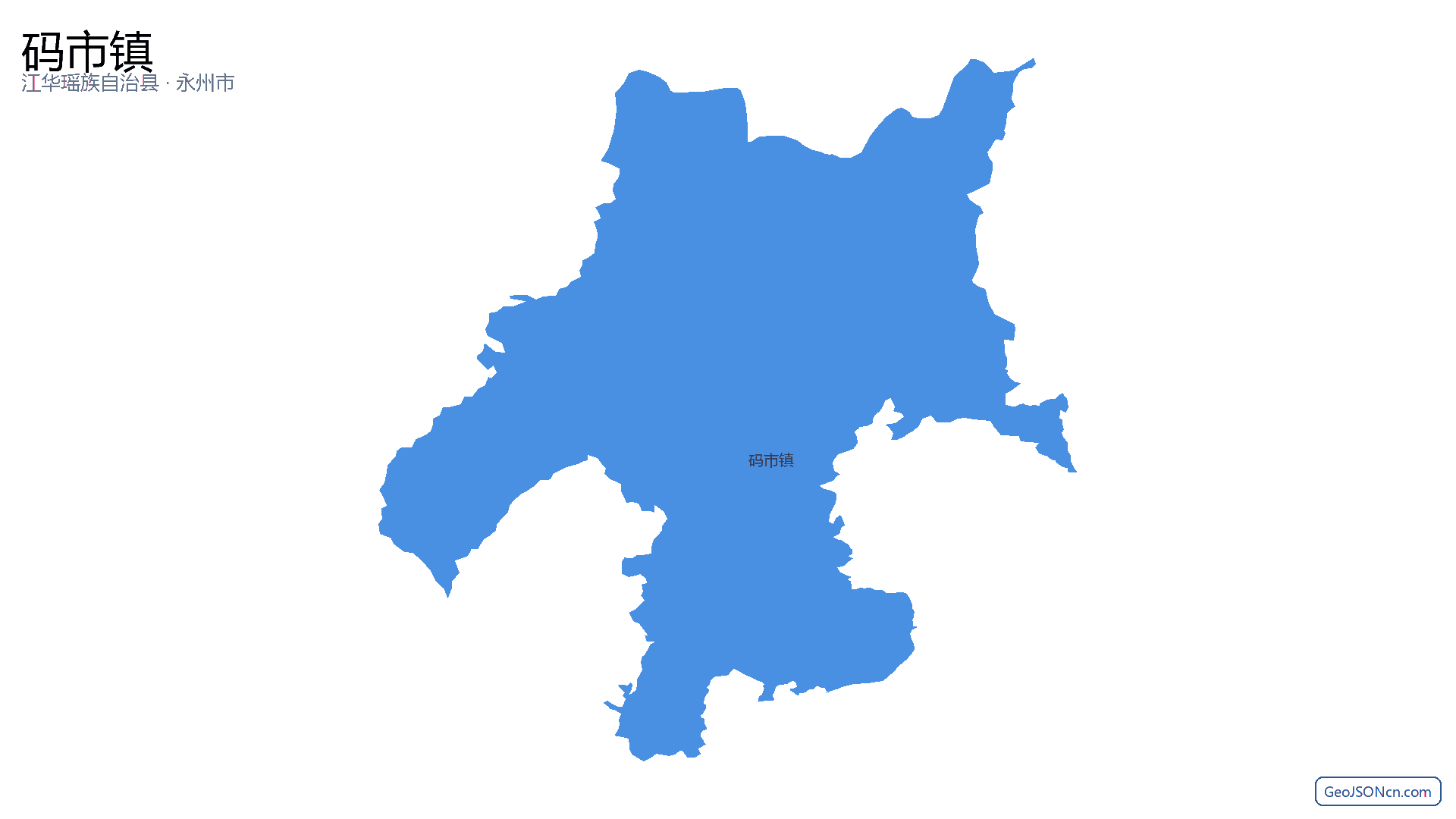 码市镇行政区划边界地图（江华瑶族自治县·永州市）,提供GeoJSON、SHP矢量边界数据下载及高清地图大图(PNG/JPG) - GeoJSONcn.com