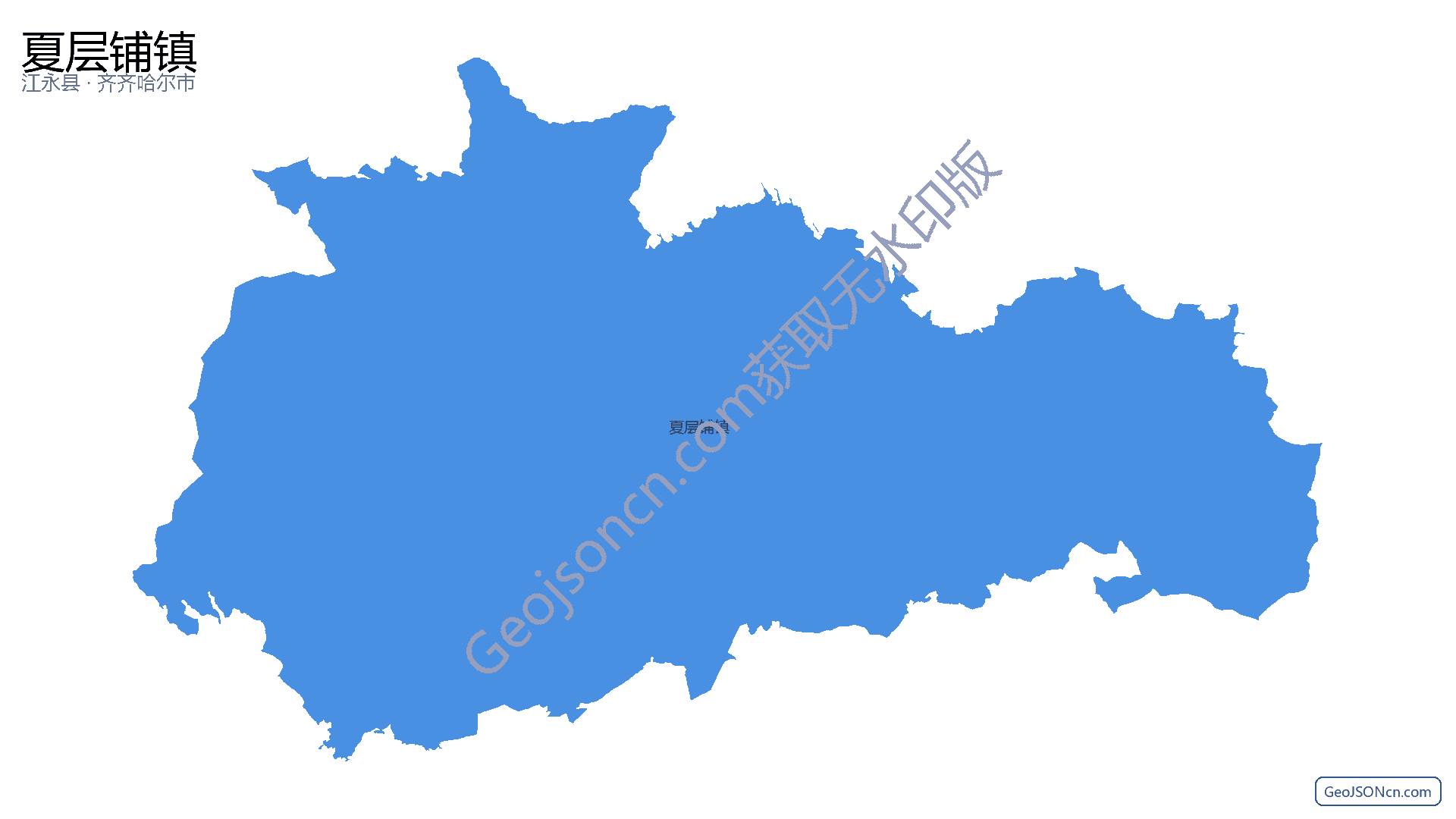 夏层铺镇行政区划边界地图（江永县·永州市）,提供GeoJSON、SHP矢量边界数据下载及高清地图大图(PNG/JPG) - GeoJSONcn.com