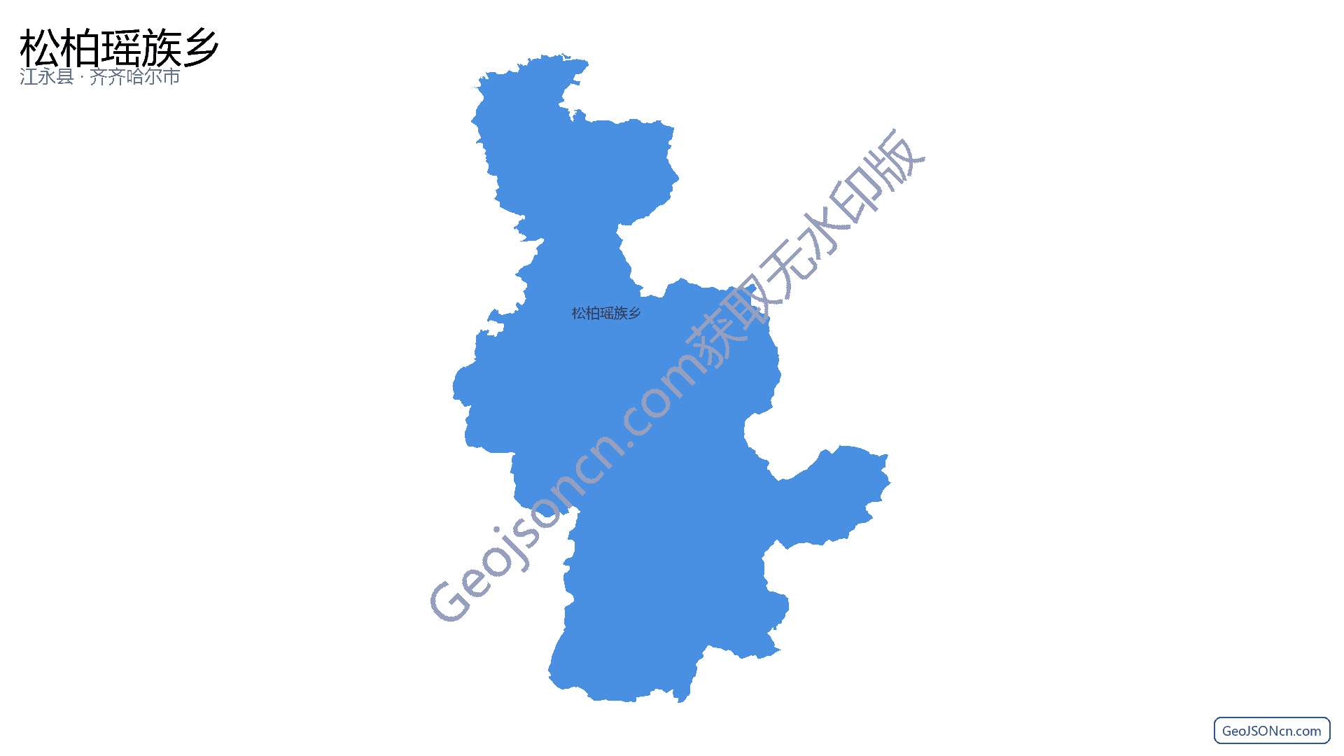 松柏瑶族乡行政区划边界地图（江永县·永州市）,提供GeoJSON、SHP矢量边界数据下载及高清地图大图(PNG/JPG) - GeoJSONcn.com