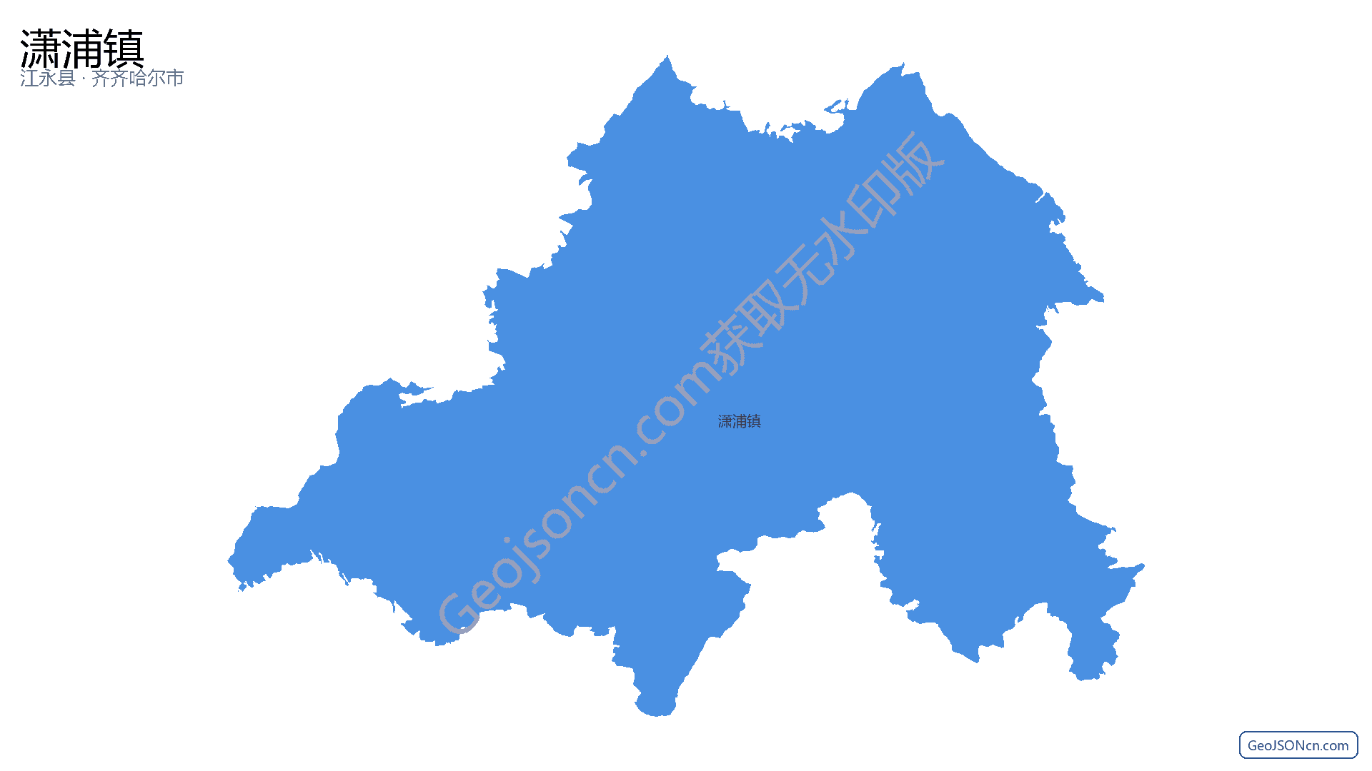 潇浦镇行政区划边界地图（江永县·永州市）,提供GeoJSON、SHP矢量边界数据下载及高清地图大图(PNG/JPG) - GeoJSONcn.com