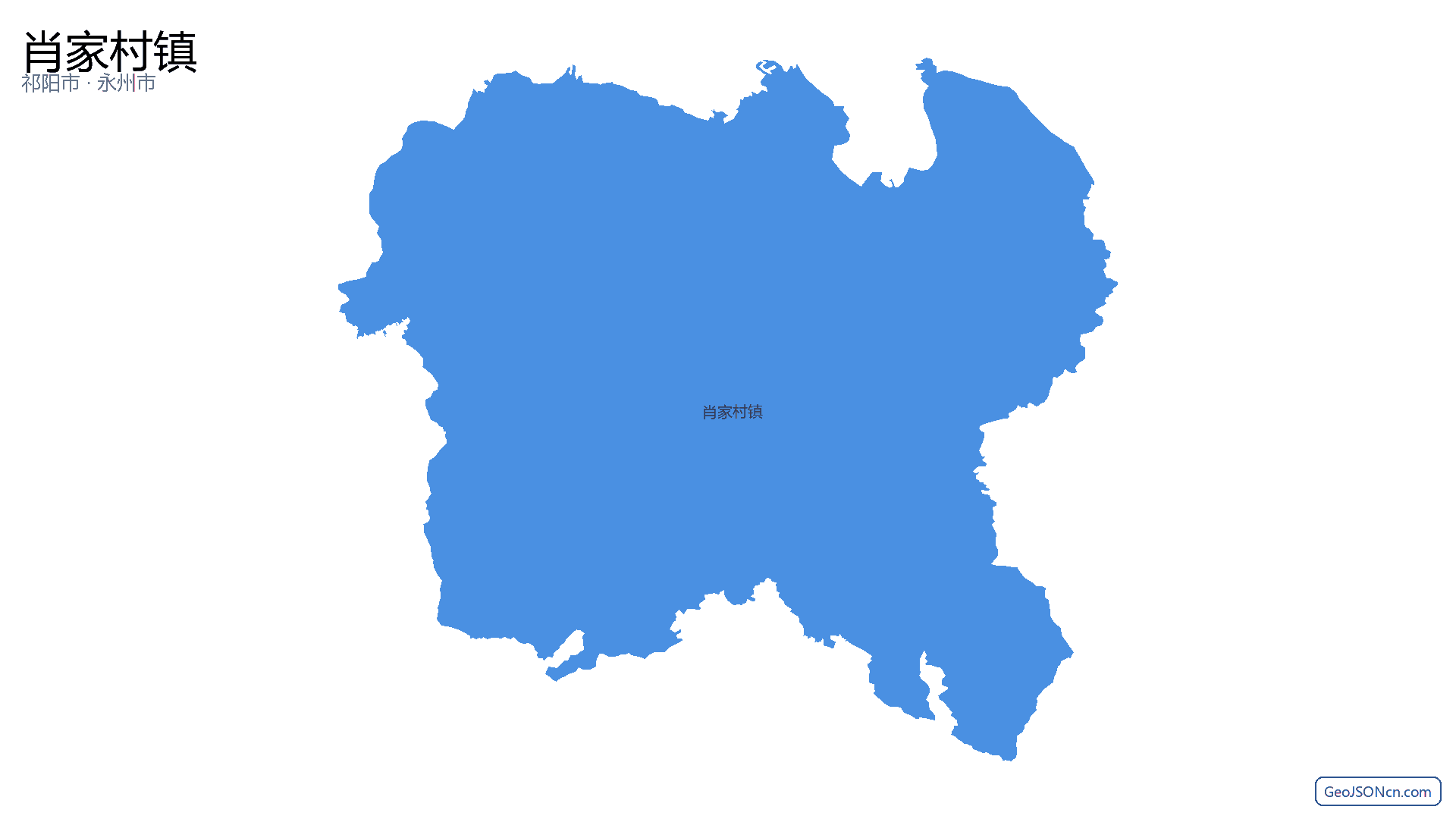 肖家村镇行政区划边界地图（祁阳市·永州市）,提供GeoJSON、SHP矢量边界数据下载及高清地图大图(PNG/JPG) - GeoJSONcn.com