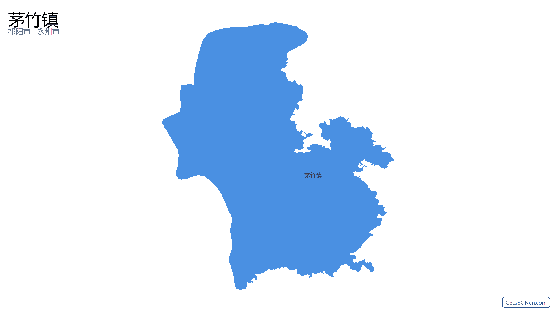 茅竹镇行政区划边界地图(祁阳市·永州市),提供GeoJSON、SHP矢量边界数据下载及高清地图大图(PNG/JPG) - GeoJSONcn.com