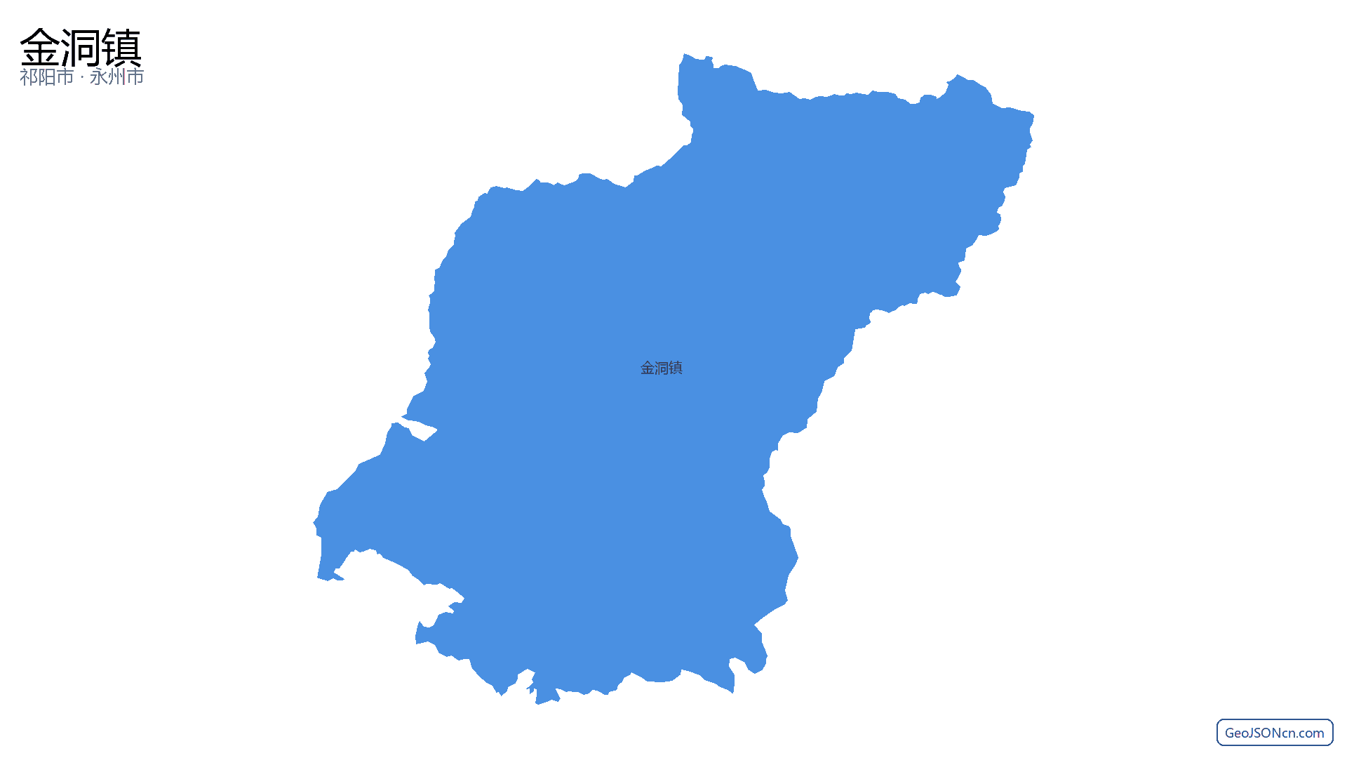 金洞镇行政区划边界地图（祁阳市·永州市）,提供GeoJSON、SHP矢量边界数据下载及高清地图大图(PNG/JPG) - GeoJSONcn.com