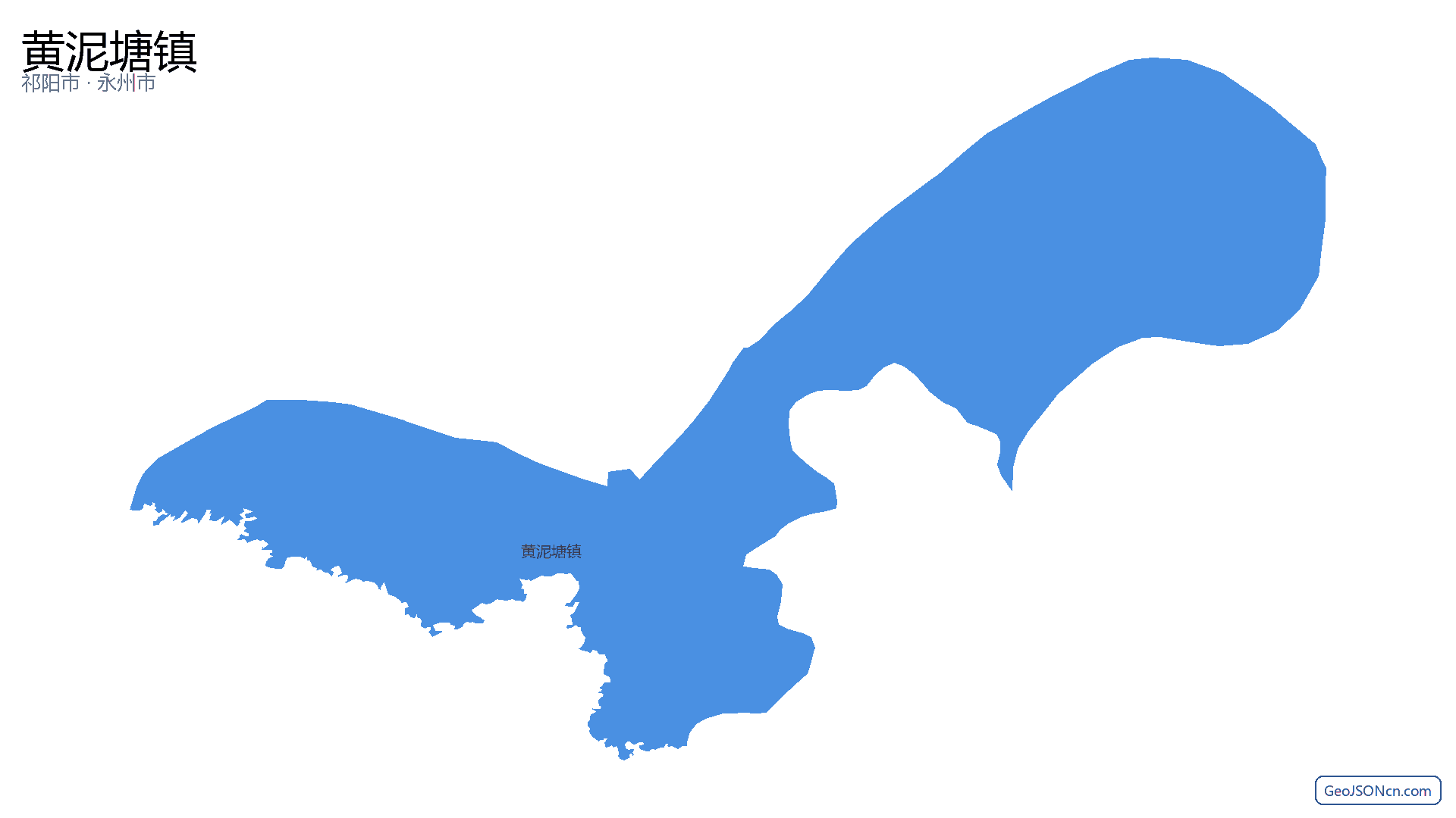 黄泥塘镇行政区划边界地图(祁阳市·永州市),提供GeoJSON、SHP矢量边界数据下载及高清地图大图(PNG/JPG) - GeoJSONcn.com