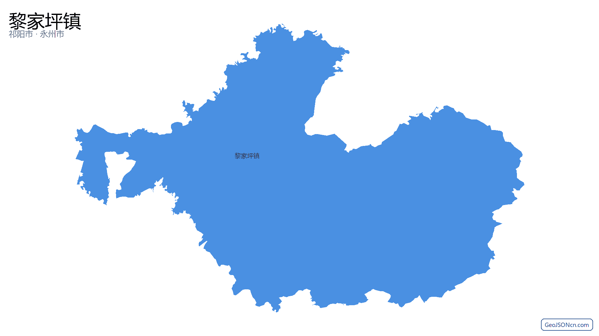 黎家坪镇行政区划边界地图(祁阳市·永州市),提供GeoJSON、SHP矢量边界数据下载及高清地图大图(PNG/JPG) - GeoJSONcn.com
