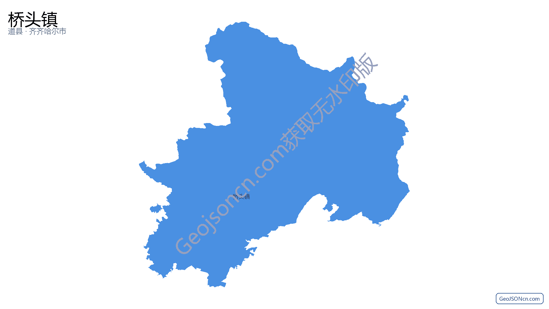 桥头镇行政区划边界地图（道县·永州市）,提供GeoJSON、SHP矢量边界数据下载及高清地图大图(PNG/JPG) - GeoJSONcn.com