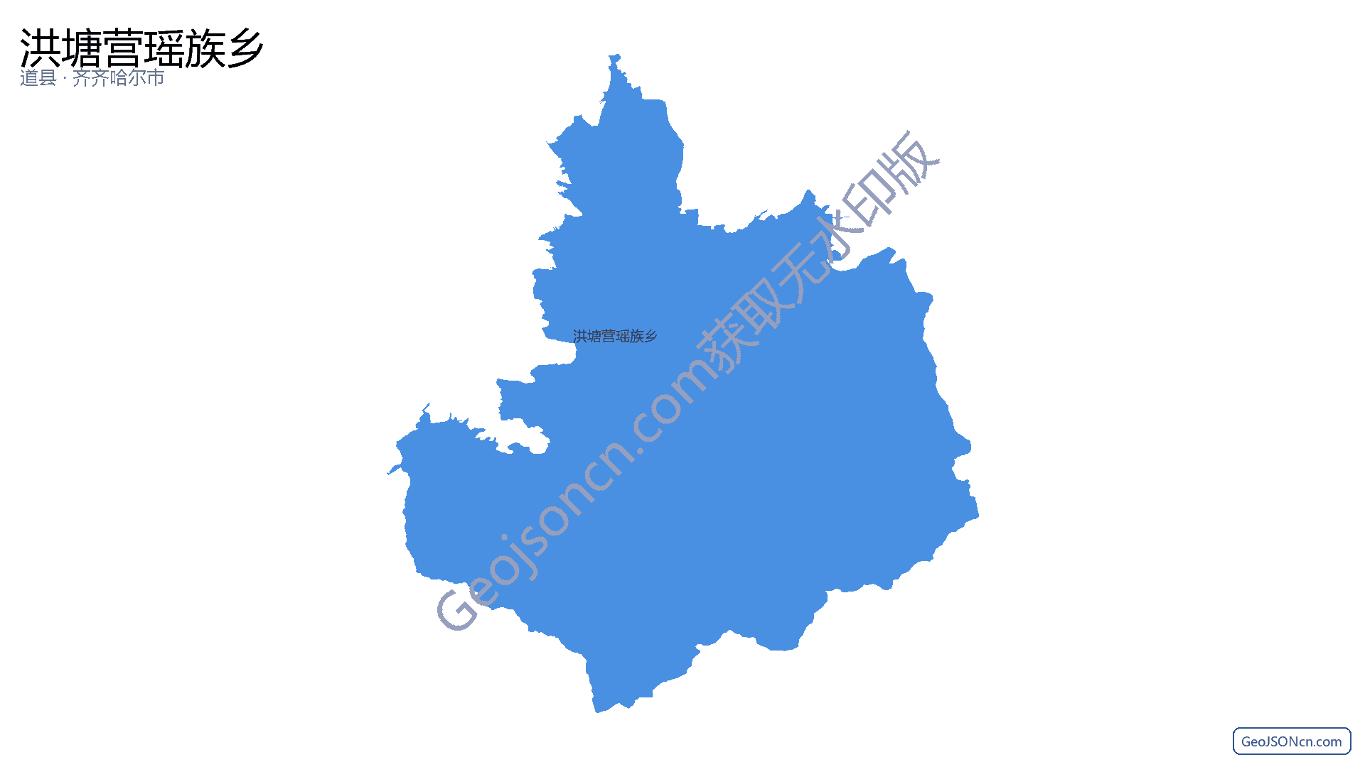 洪塘营瑶族乡行政区划边界地图（道县·永州市）,提供GeoJSON、SHP矢量边界数据下载及高清地图大图(PNG/JPG) - GeoJSONcn.com