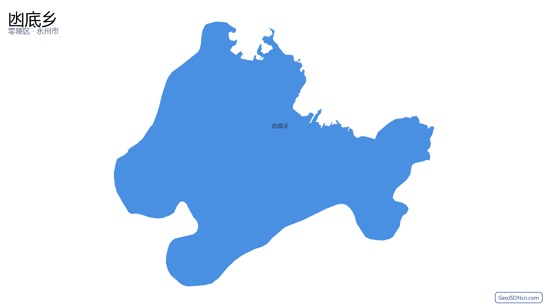 凼底乡行政区划边界地图（零陵区·永州市）,提供GeoJSON、SHP矢量边界数据下载及高清地图大图(PNG/JPG) - GeoJSONcn.com