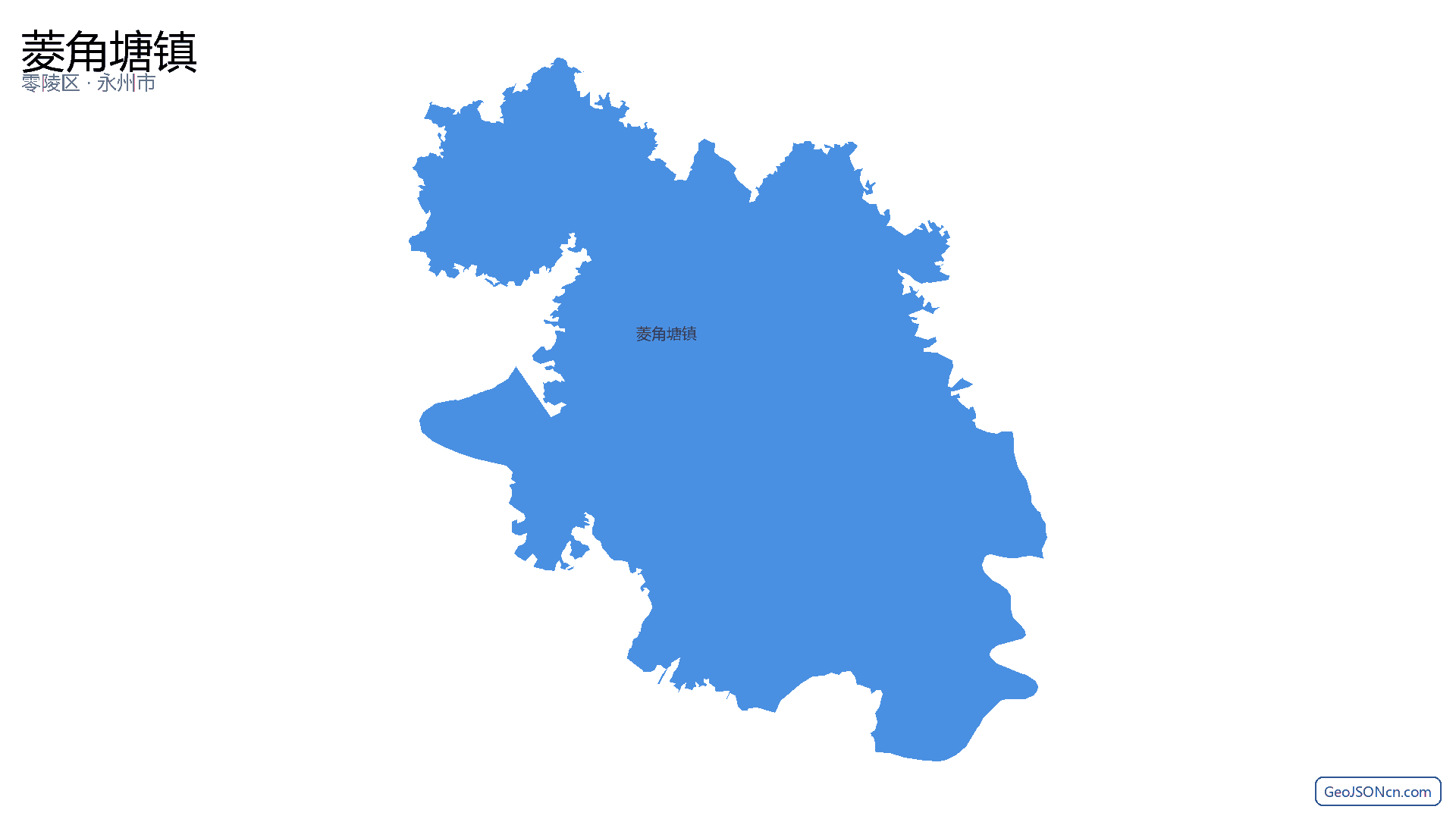 菱角塘镇行政区划边界地图（零陵区·永州市）,提供GeoJSON、SHP矢量边界数据下载及高清地图大图(PNG/JPG) - GeoJSONcn.com