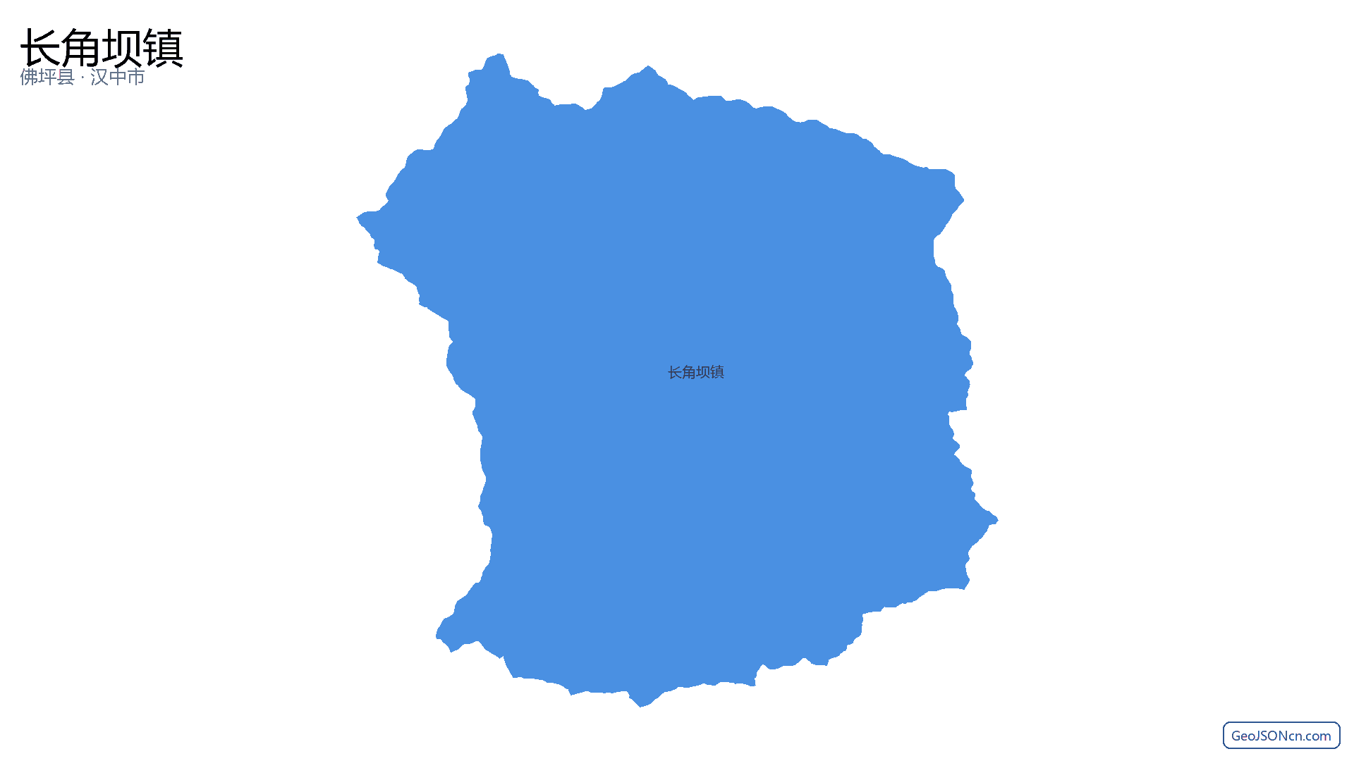 长角坝镇行政区划边界地图(佛坪县·汉中市),提供GeoJSON、SHP矢量边界数据下载及高清地图大图(PNG/JPG) - GeoJSONcn.com