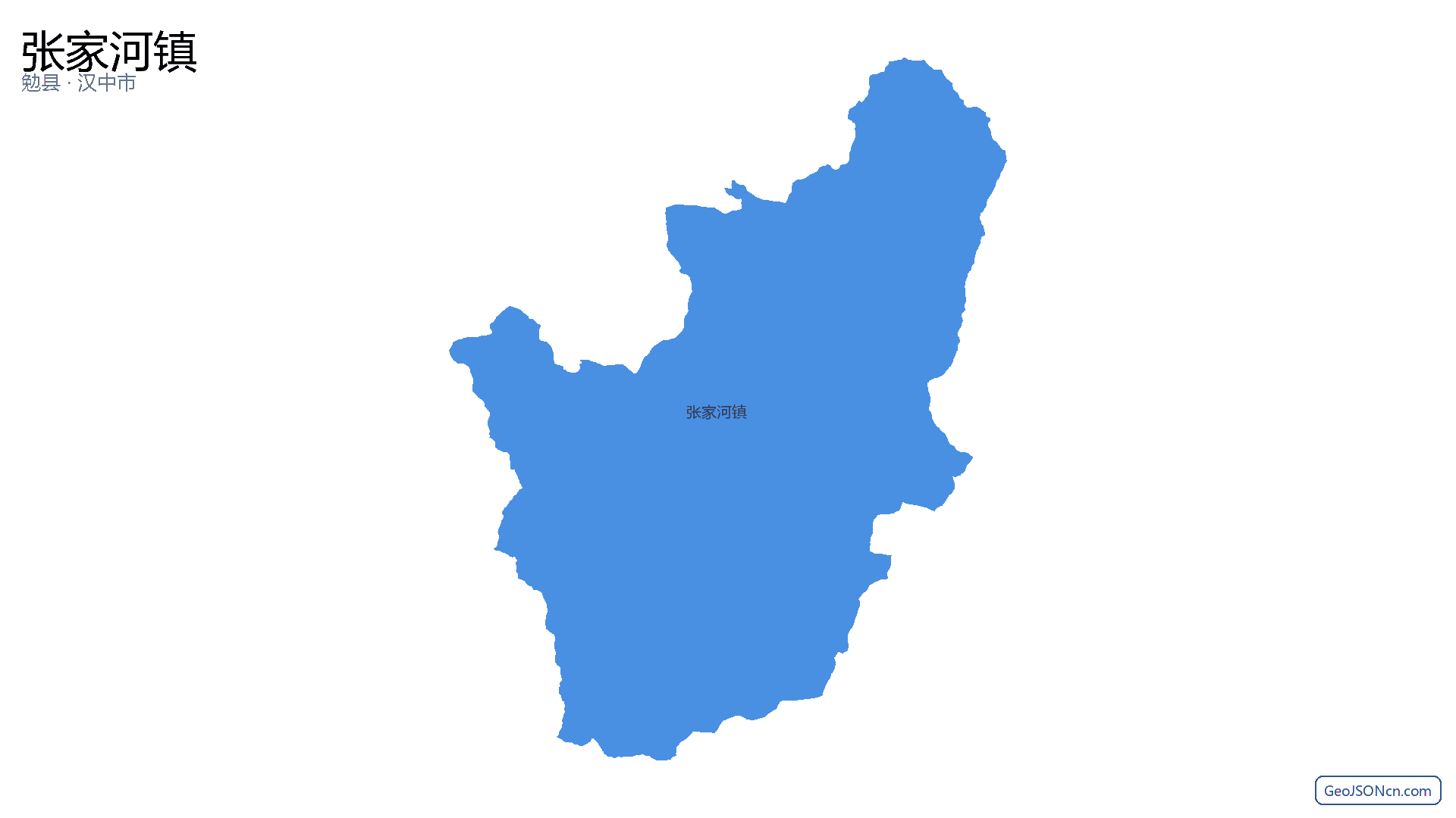 张家河镇行政区划边界地图(勉县·汉中市),提供GeoJSON、SHP矢量边界数据下载及高清地图大图(PNG/JPG) - GeoJSONcn.com
