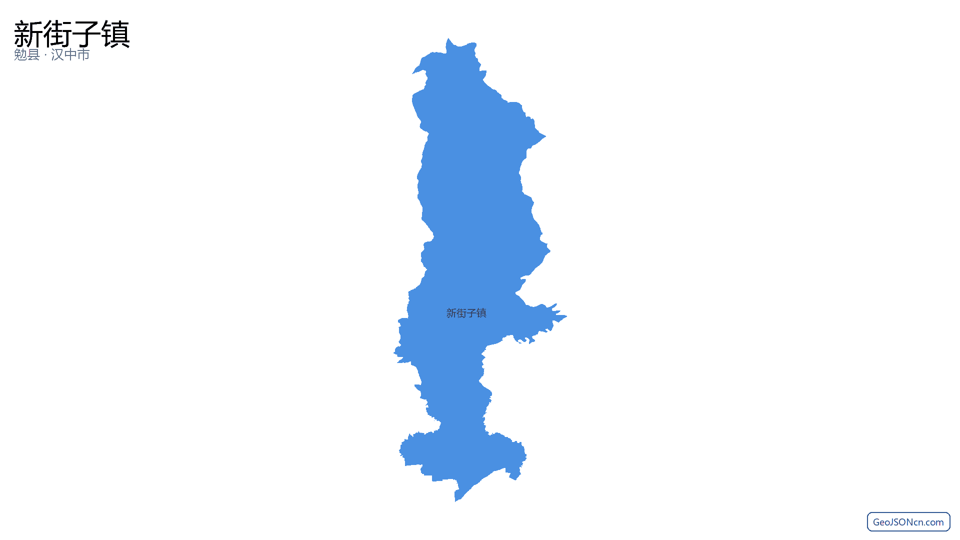 新街子镇行政区划边界地图(勉县·汉中市),提供GeoJSON、SHP矢量边界数据下载及高清地图大图(PNG/JPG) - GeoJSONcn.com