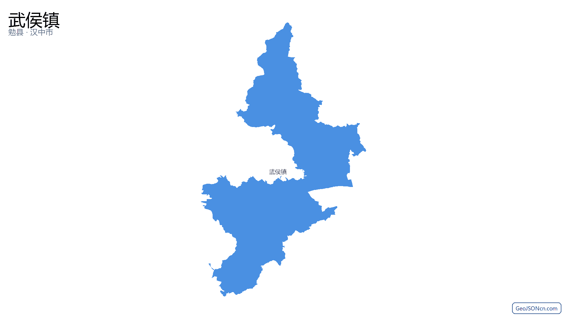 武侯镇行政区划边界地图（勉县·汉中市）,提供GeoJSON、SHP矢量边界数据下载及高清地图大图(PNG/JPG) - GeoJSONcn.com