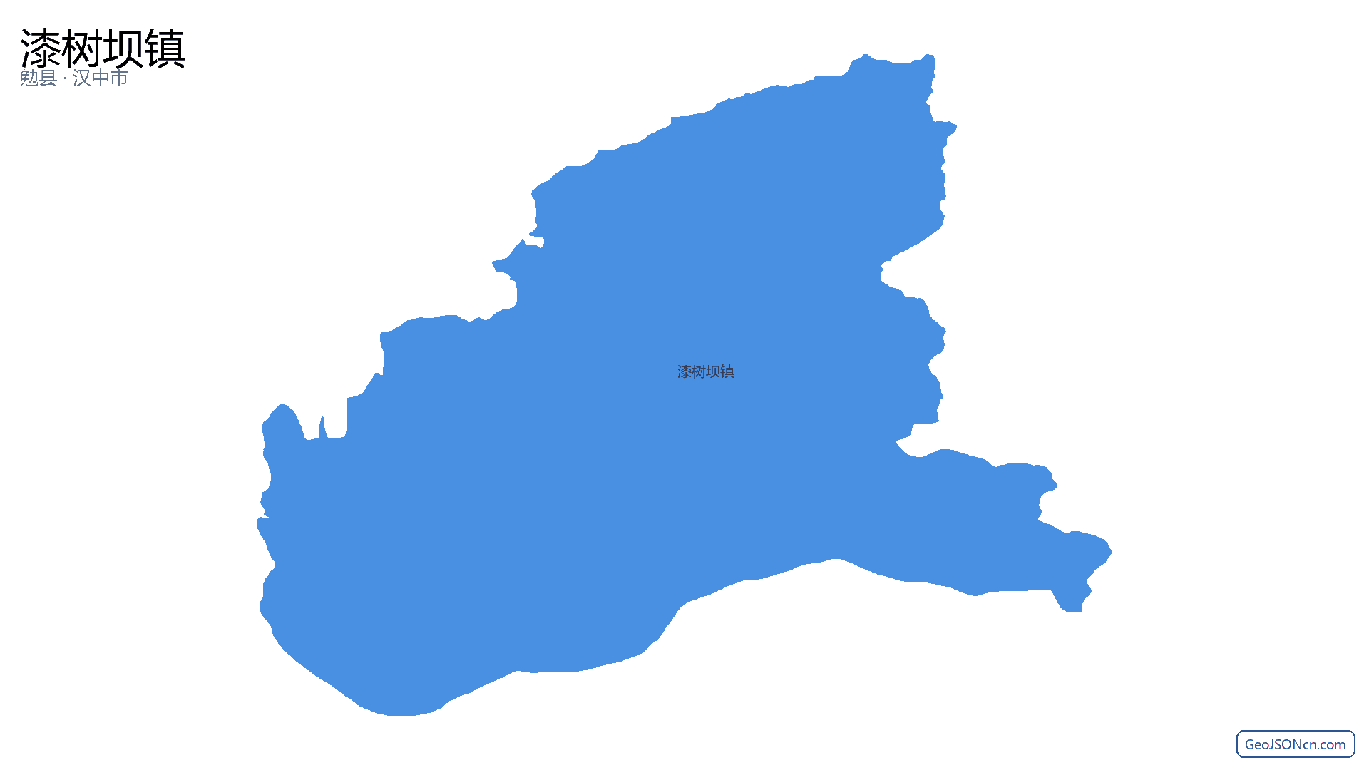 漆树坝镇行政区划边界地图（勉县·汉中市）,提供GeoJSON、SHP矢量边界数据下载及高清地图大图(PNG/JPG) - GeoJSONcn.com