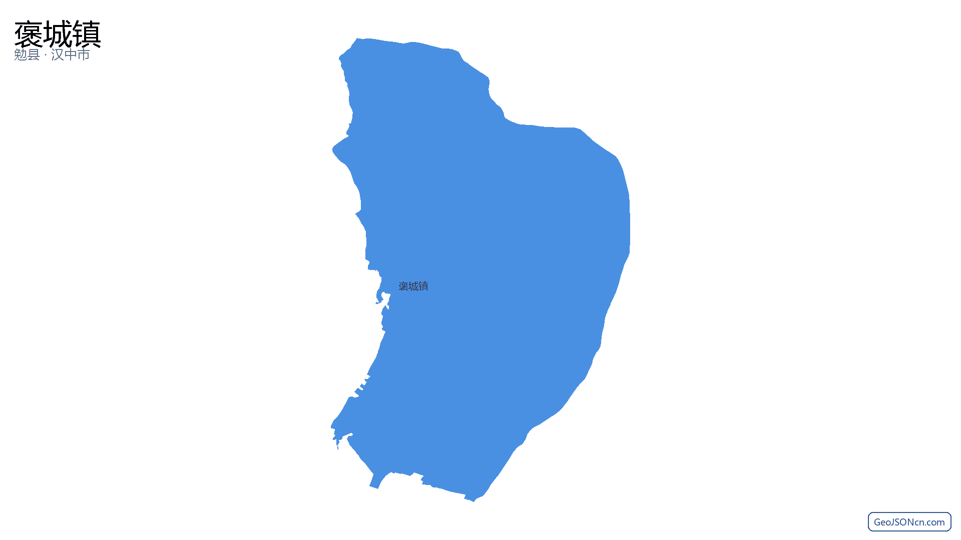 褒城镇行政区划边界地图(勉县·汉中市),提供GeoJSON、SHP矢量边界数据下载及高清地图大图(PNG/JPG) - GeoJSONcn.com
