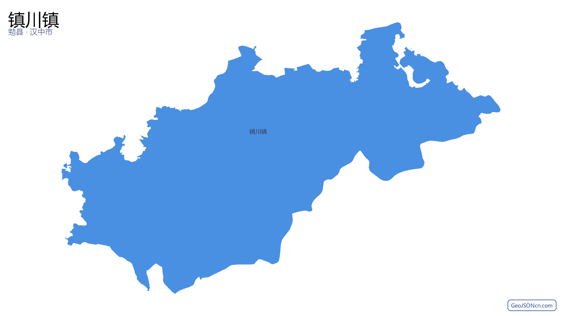 镇川镇行政区划边界地图（勉县·汉中市）,提供GeoJSON、SHP矢量边界数据下载及高清地图大图(PNG/JPG) - GeoJSONcn.com