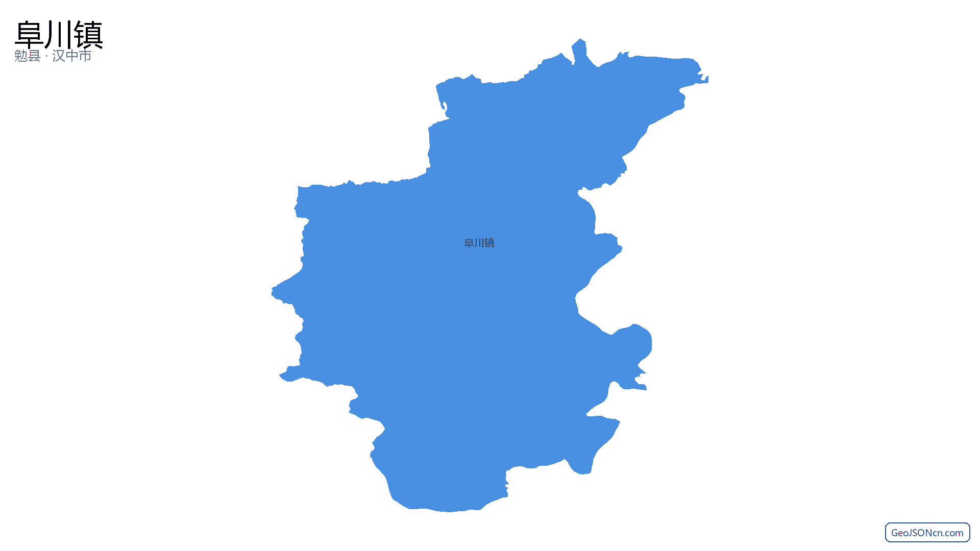 阜川镇行政区划边界地图(勉县·汉中市),提供GeoJSON、SHP矢量边界数据下载及高清地图大图(PNG/JPG) - GeoJSONcn.com