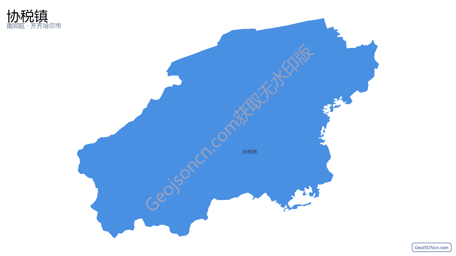 协税镇行政区划边界地图（南郑区·汉中市）,提供GeoJSON、SHP矢量边界数据下载及高清地图大图(PNG/JPG) - GeoJSONcn.com