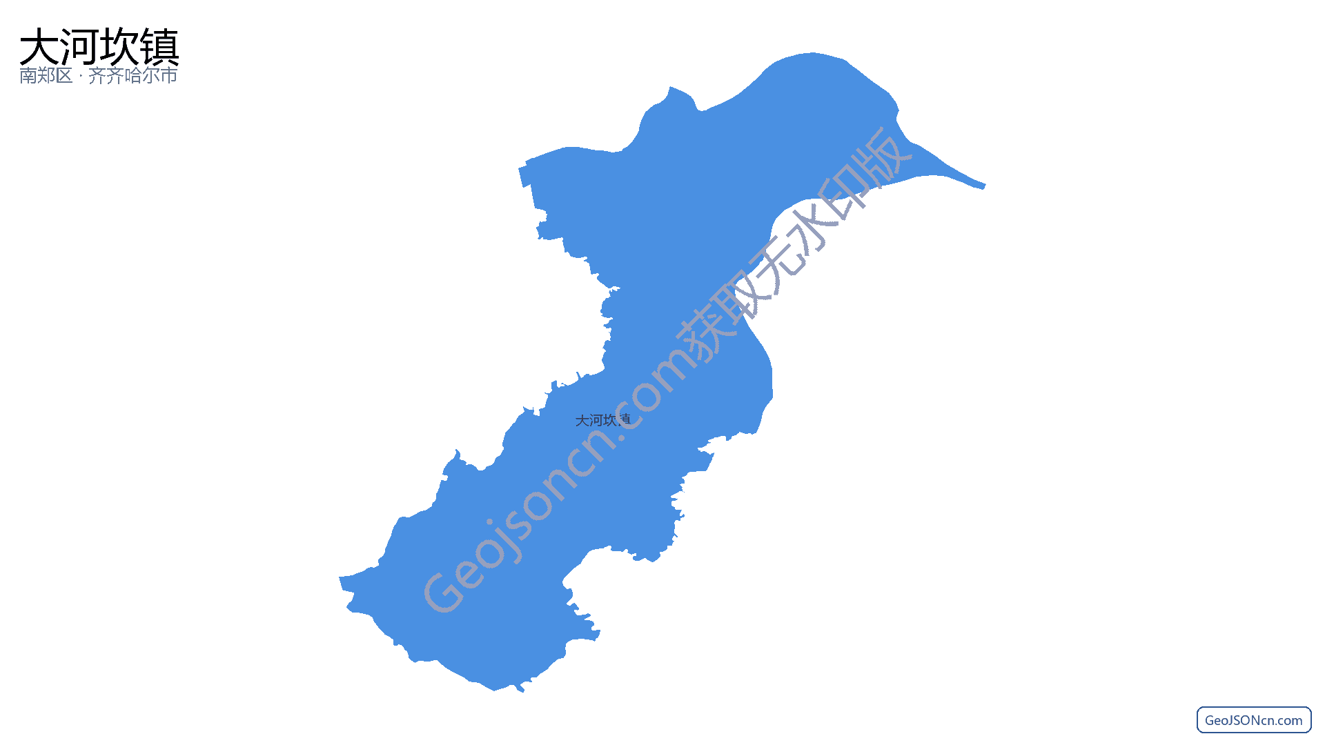 大河坎镇行政区划边界地图(南郑区·汉中市),提供GeoJSON、SHP矢量边界数据下载及高清地图大图(PNG/JPG) - GeoJSONcn.com