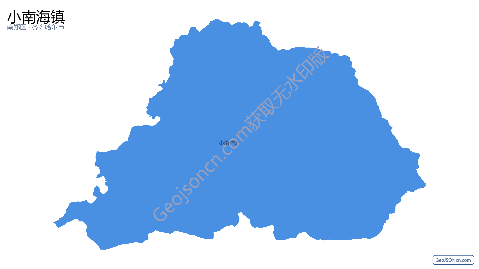 小南海镇行政区划边界地图（南郑区·汉中市）,提供GeoJSON、SHP矢量边界数据下载及高清地图大图(PNG/JPG) - GeoJSONcn.com