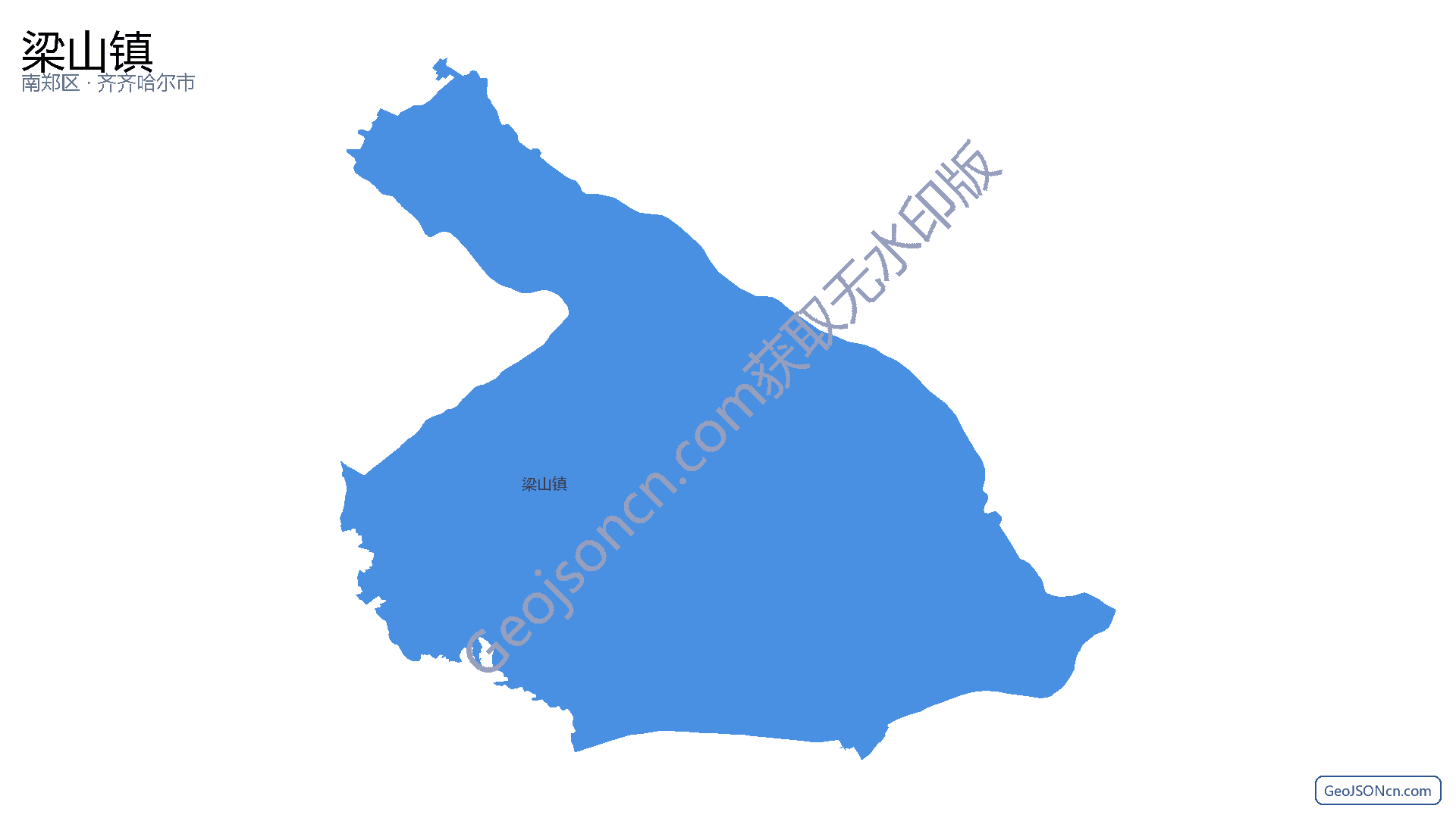 梁山镇行政区划边界地图（南郑区·汉中市）,提供GeoJSON、SHP矢量边界数据下载及高清地图大图(PNG/JPG) - GeoJSONcn.com