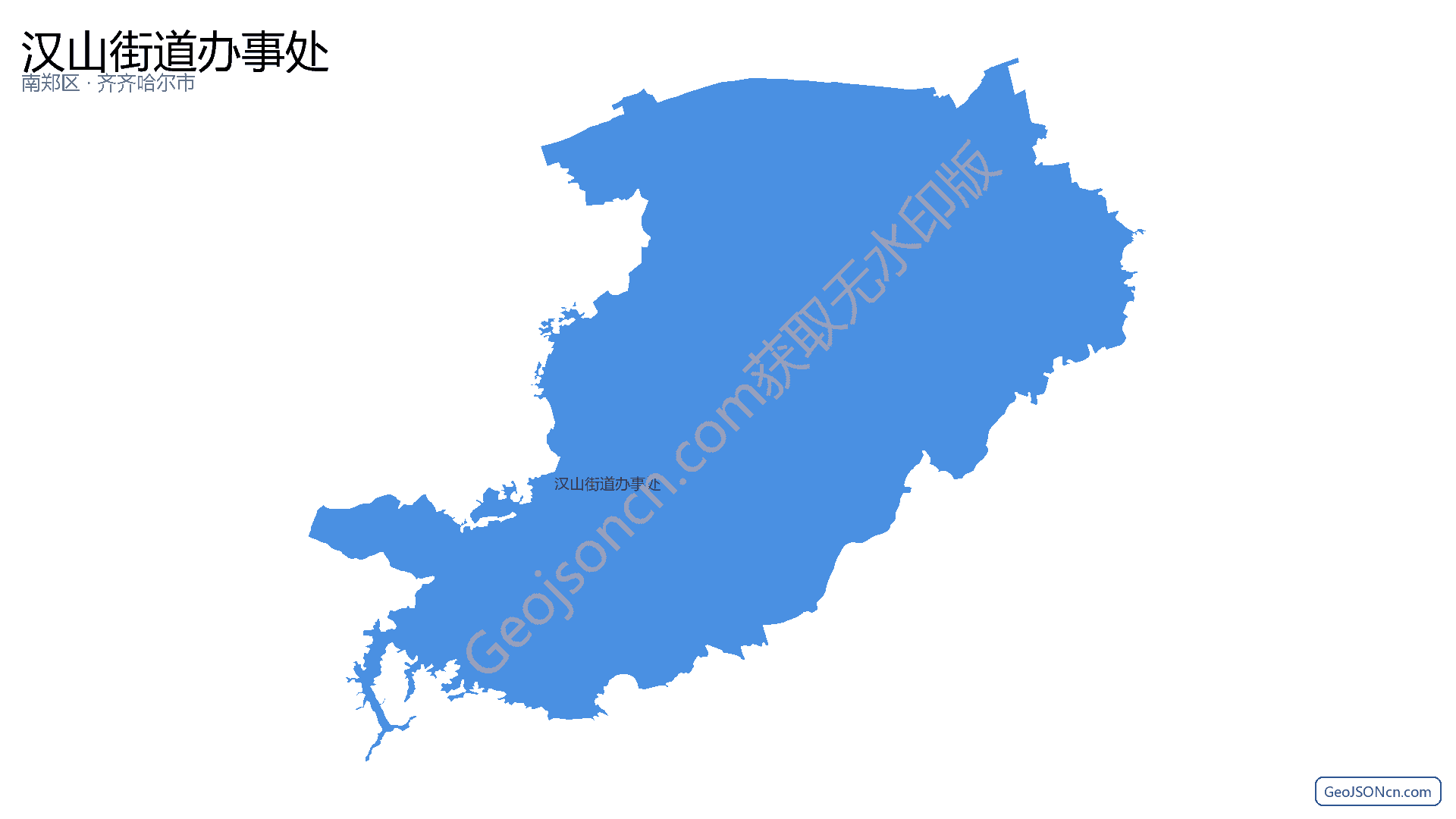 汉山街道办事处行政区划边界地图（南郑区·汉中市）,提供GeoJSON、SHP矢量边界数据下载及高清地图大图(PNG/JPG) - GeoJSONcn.com
