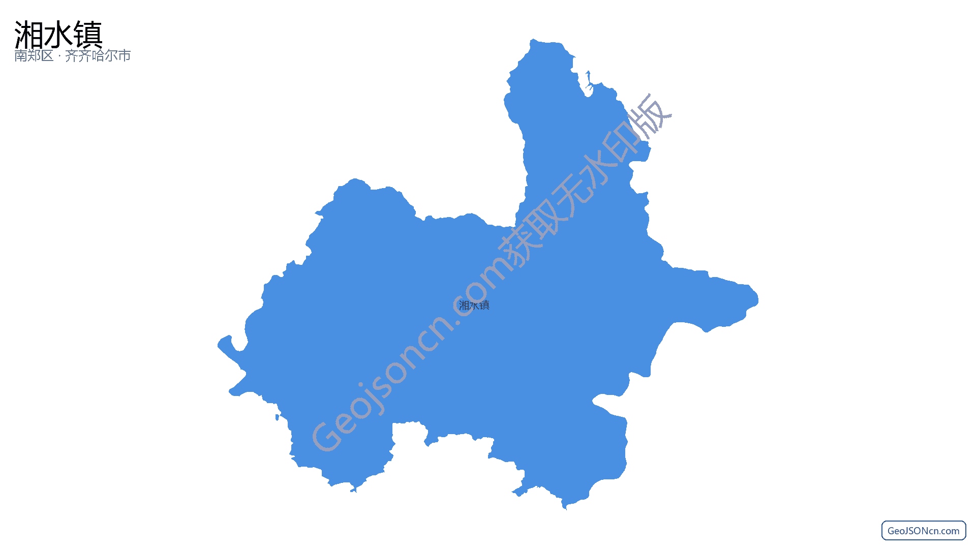 湘水镇行政区划边界地图（南郑区·汉中市）,提供GeoJSON、SHP矢量边界数据下载及高清地图大图(PNG/JPG) - GeoJSONcn.com
